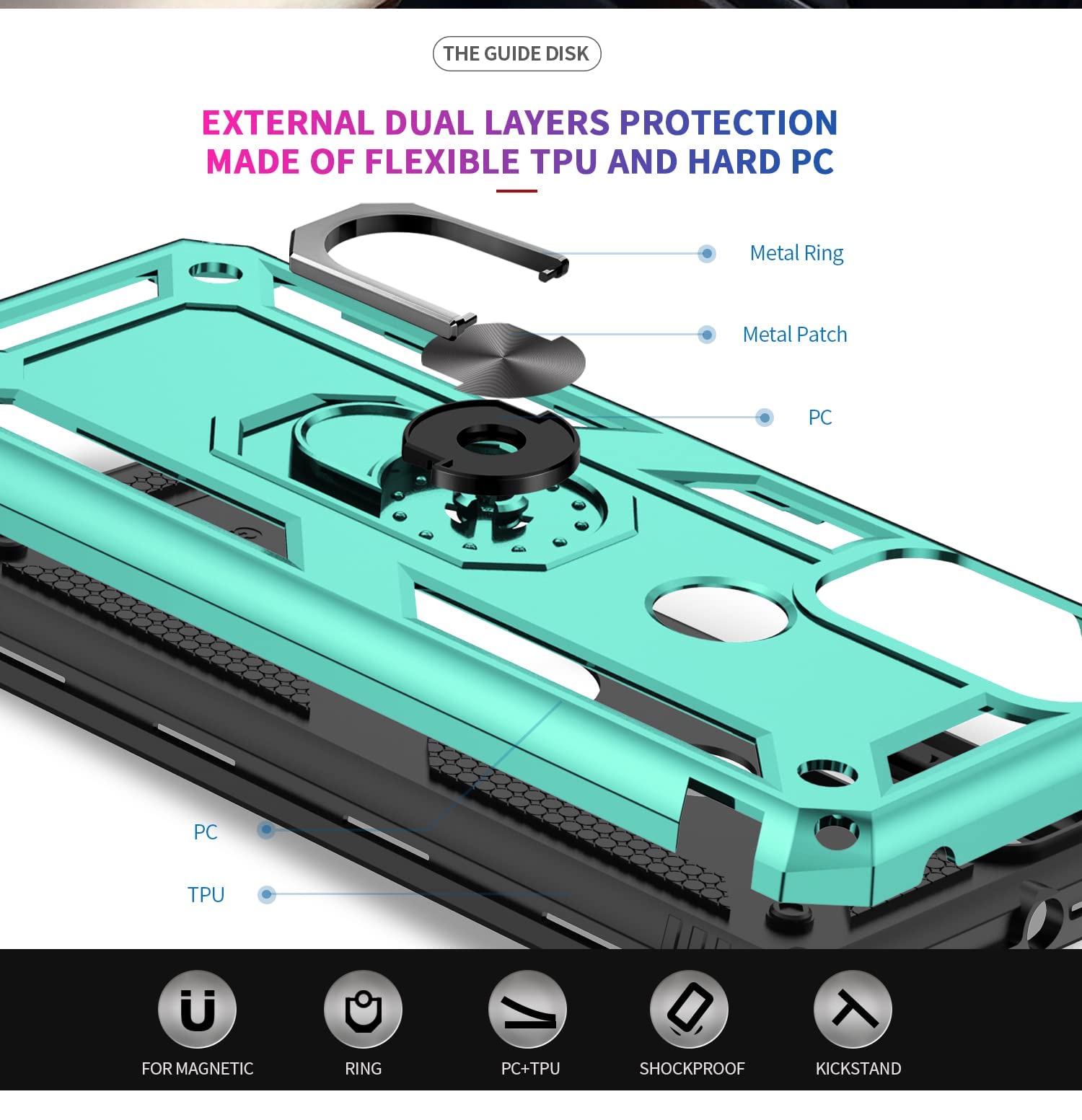 Leyi For Moto G Pure Phone Case/Motorola G Play 2023 Case, G Power 2022 Case With 2 Pcs Tempered Glass Screen Protector, [Milita