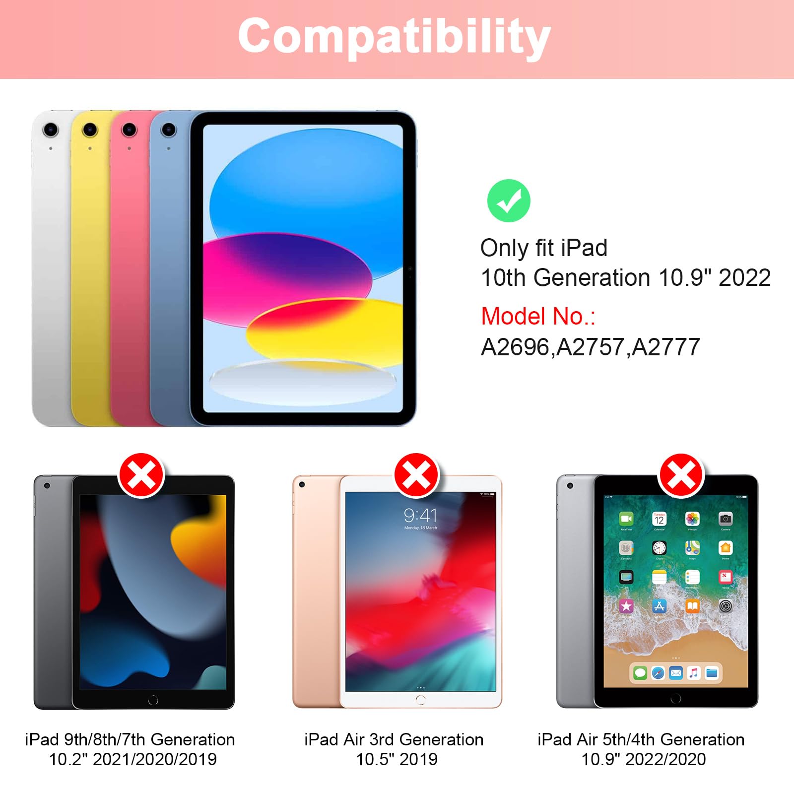 Soppy Keyboard Case With Touchpad For Ipad 10Th Generation, Detachable Wireless Keyboard For Ipad 10Th Gen 10.9 2022 (A2696/A275