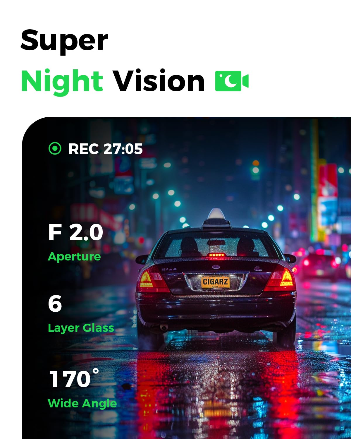 Dash Cam 2K 1440P Wifi Car Camera With 1.47 Inch Ips Screen,2K Front Dash Camera For Cars, Mini Dashcams For Cars With Night Vis