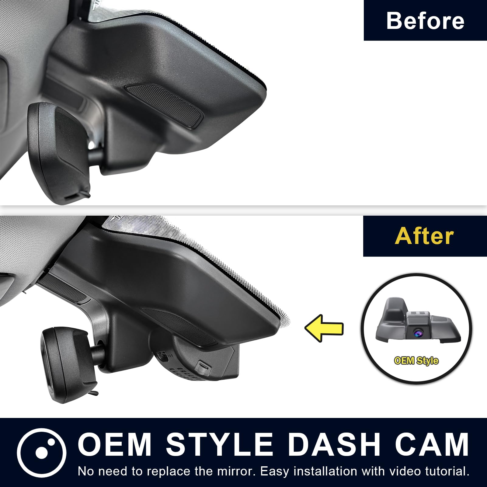 Mangoal 4K Dash Cam Custom For Gen5 Grand Cherokee 2022 2023 2024,Grand Cherokee L 2021 2024 (Model D), Laredo Limited Overland