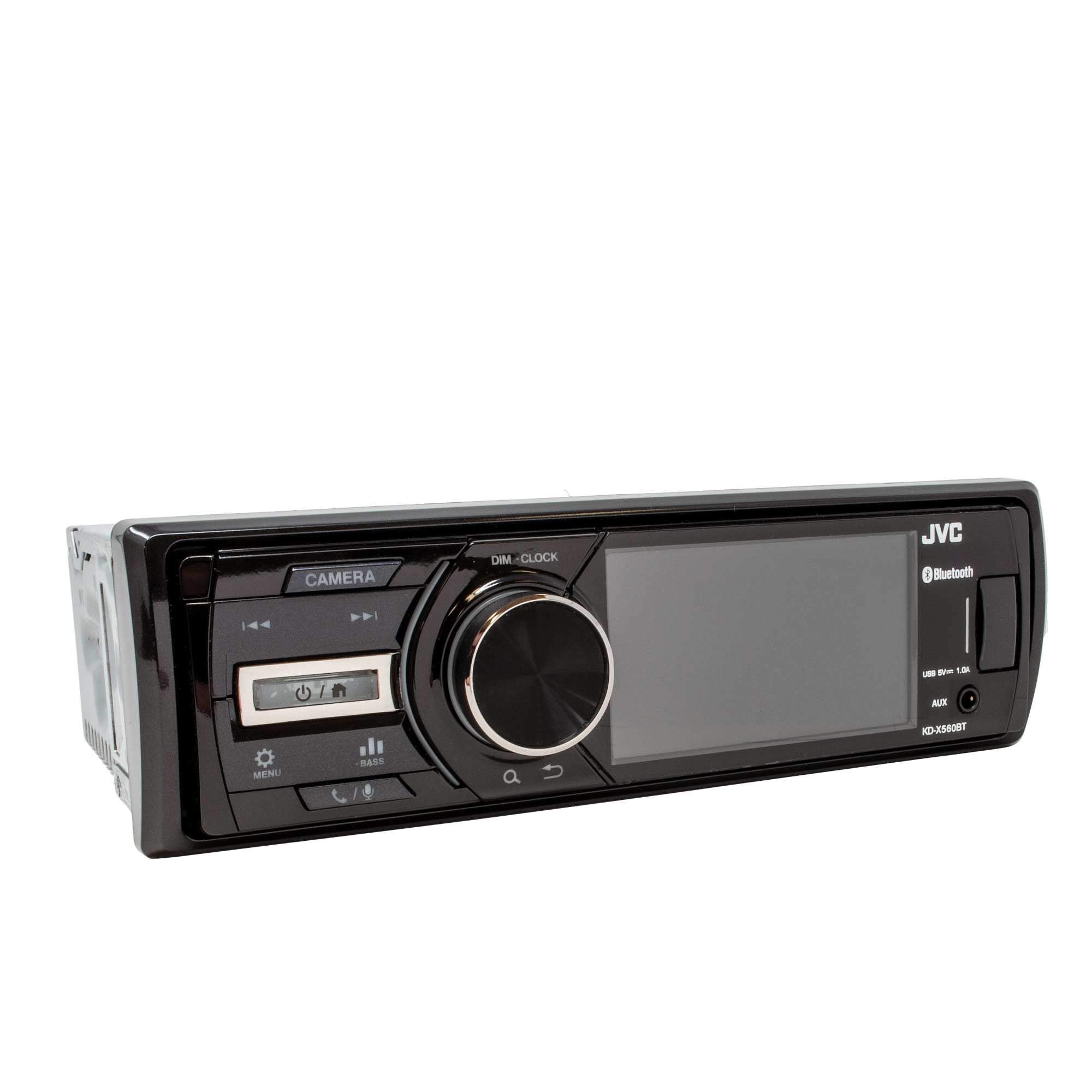 Jvc Kd-X560Bt 1-Din Digital Media Receiver With Bluetooth, Usb, 3'' Display, & Coated Pcb With Creative Audio Camc1W Marine Sing