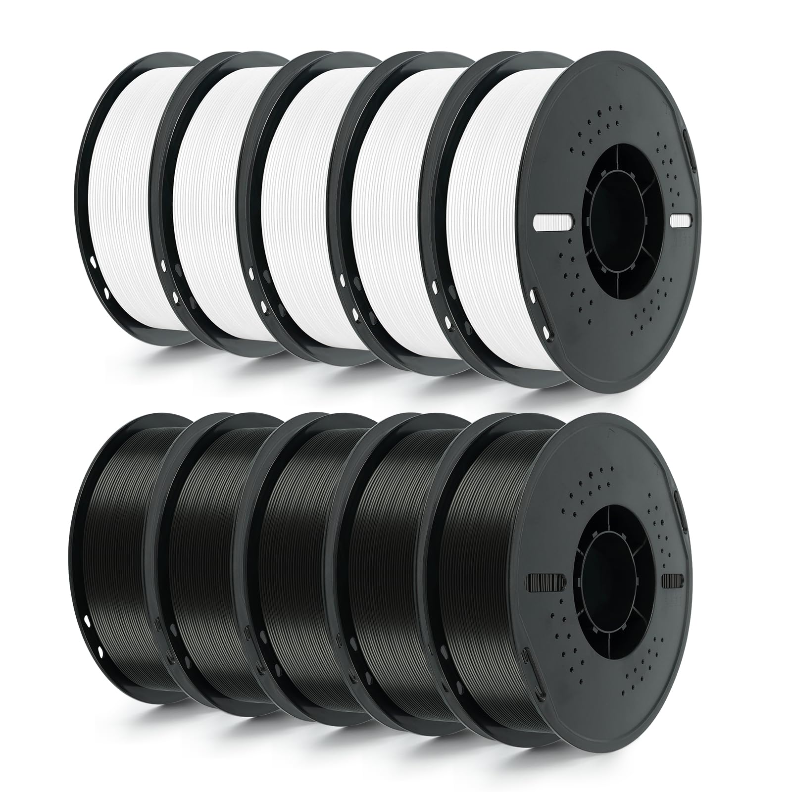 Kingroon 10KG PLA Filament 1.75mm 3D Printer Filament Pla Filament Dimensional Accuracy +/- 0.02mm, Fit Most FDM Printer, 1KG X 