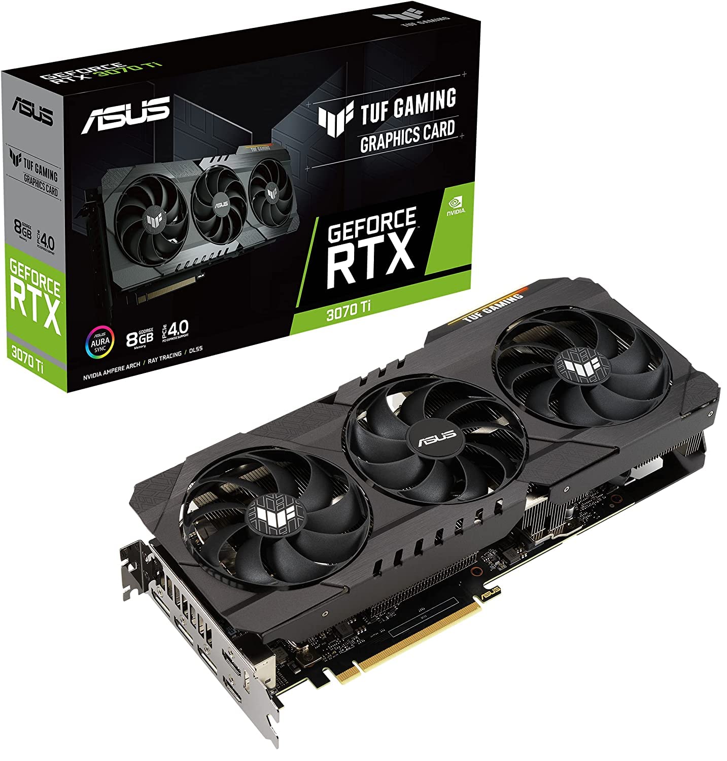 ASUS VCX TUFRTX3070TI8GV2GAM GeForce RTX 3070 TI V2 8GB GDDR6X 256B Retail