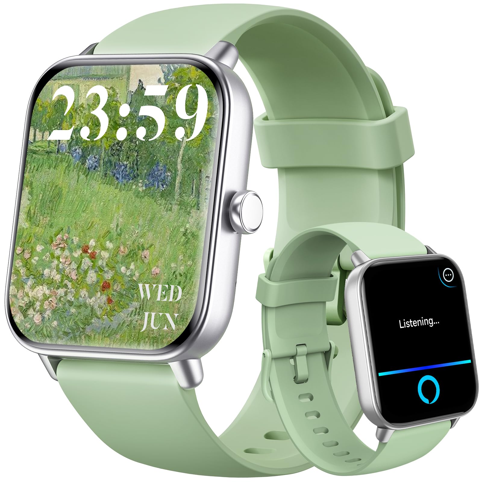 Gydom Smart Watch For Men Women, Alexa Built-In, 1.8 '' Smartwatch With Heart Rate/Spo2/Sleep Monitor, Ip68 Waterproof Fitness T