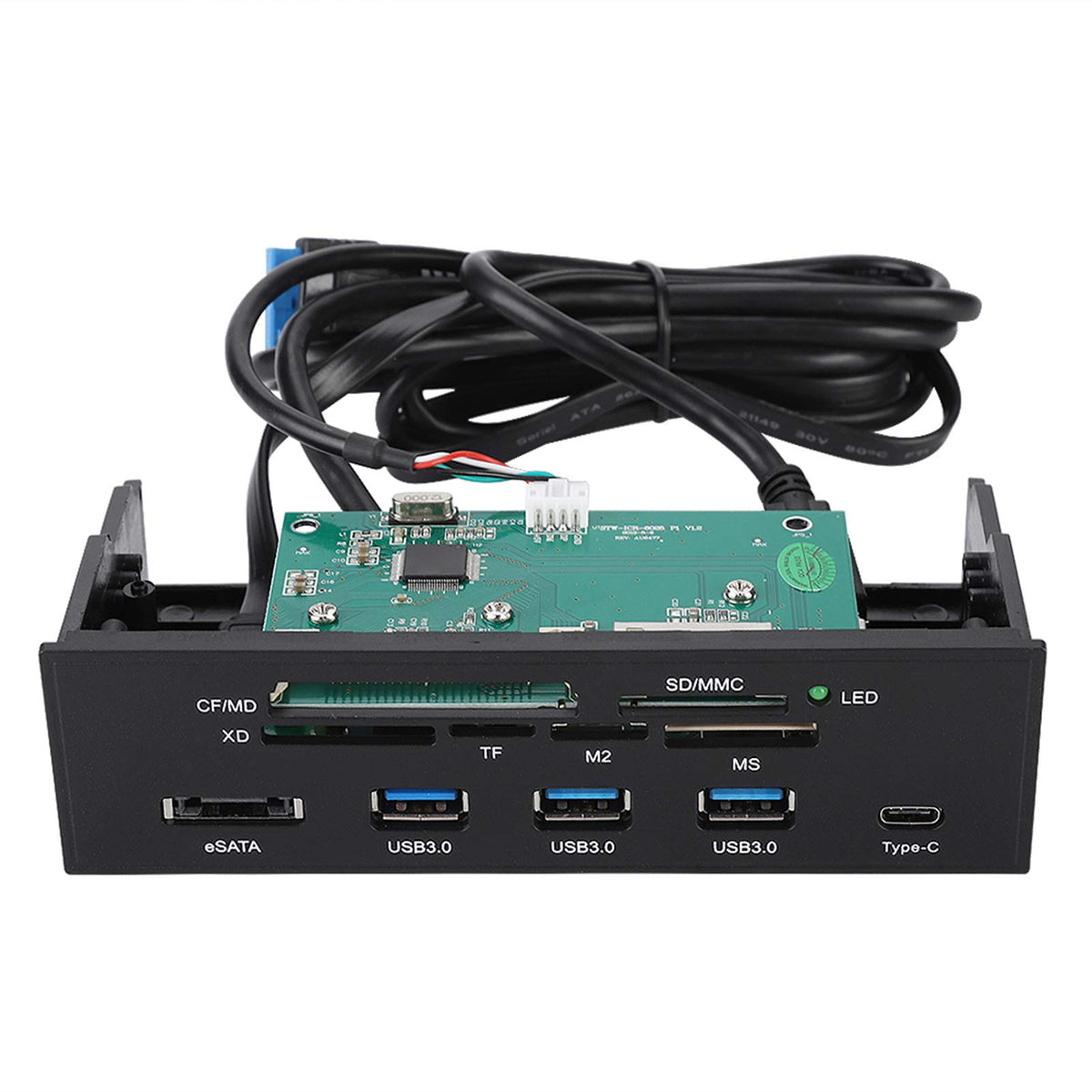 5.25Inches Multifunction All In One Internal Card Reader Dashboard Pc Front Panel With 3X Usb 3.1 Support M2, Mso, , Ms, Xd, 64G