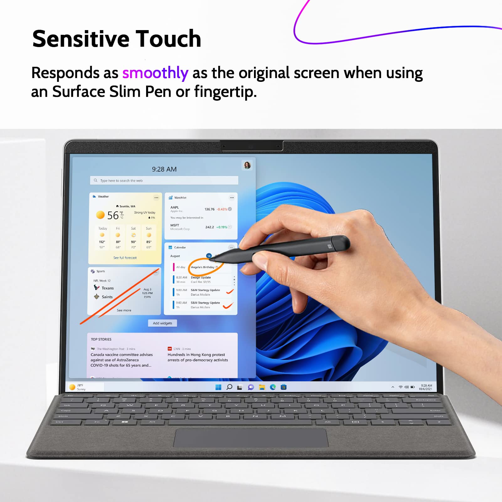Peslv Magnetic Privacy Screen For Surface Go 3/2/1 10.5 Inch, Removable Anti Blue Light Glare Filter, Black Security Private Apy
