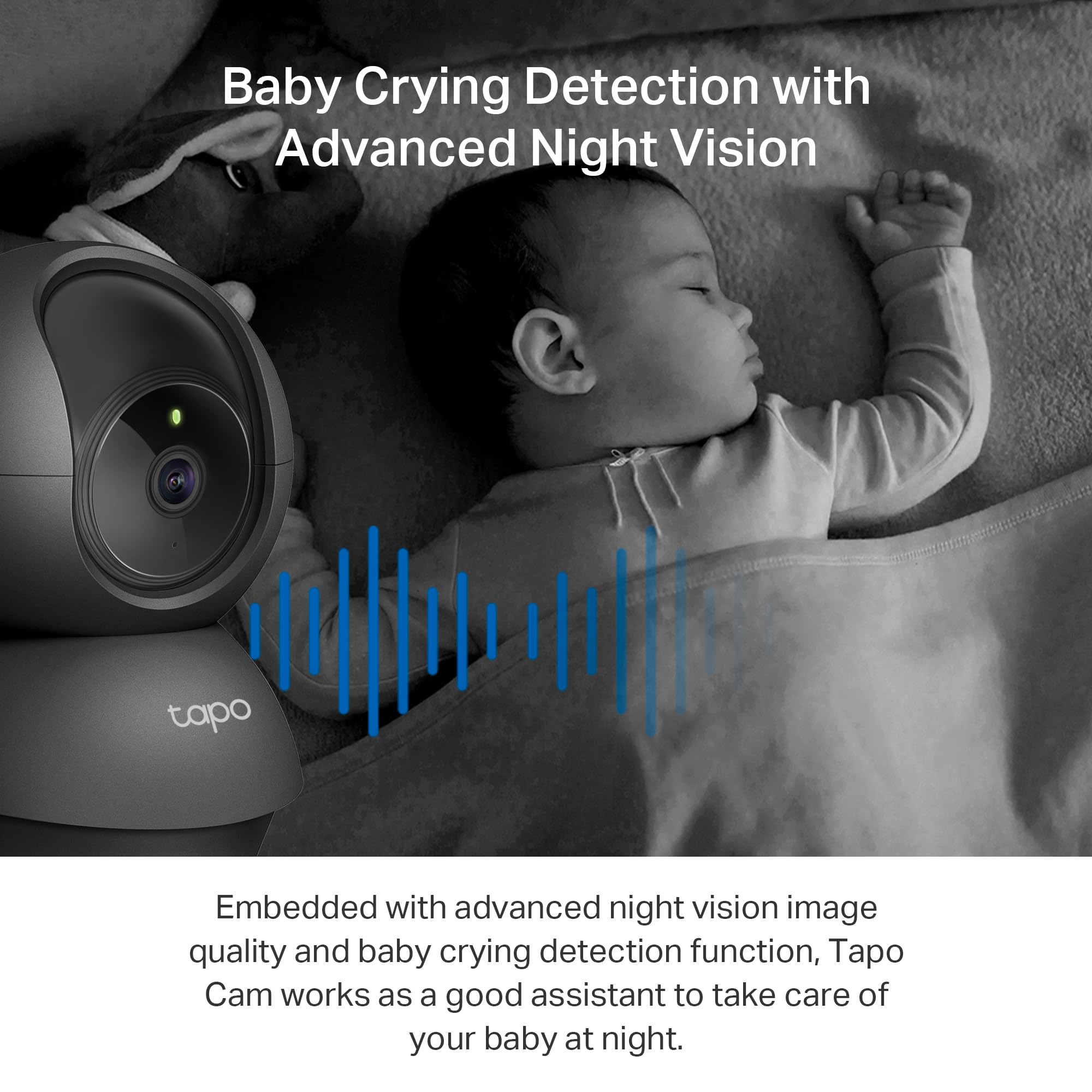 Tapo Tp Link 2K Pan/Tilt Indoor Security Camera For Baby Monitor, Pet Camera, Motion Detection & Tracking, 2 Way Audio, Cloud &