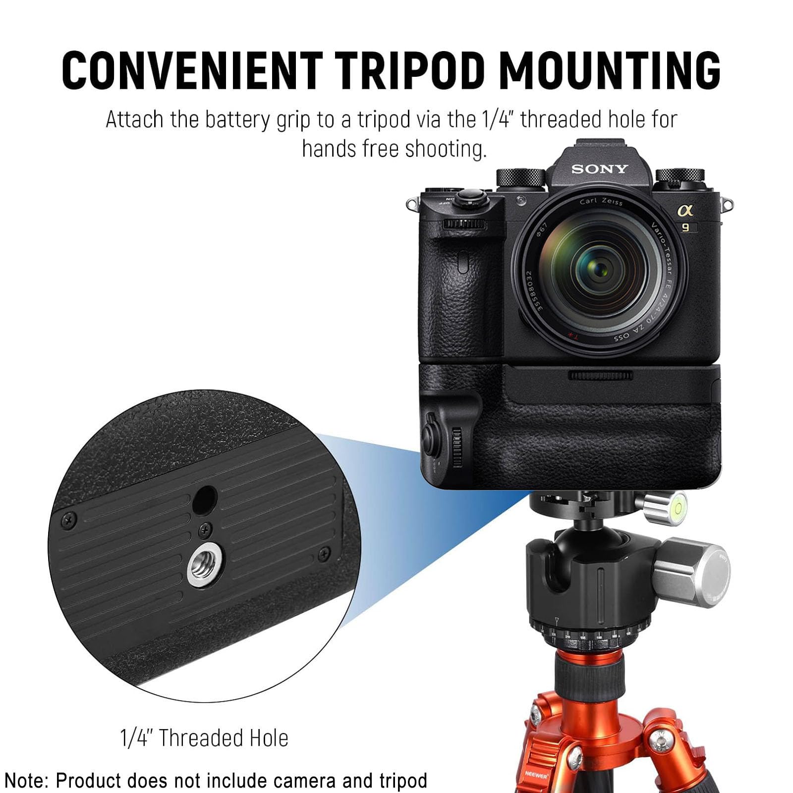 Battery Grip For Sony A7Riii A7Iii A9 Cameras, Replacement For Sony Vg C3Em,Used To Replace Fz100 Rechargeable Lithium Ion Batte