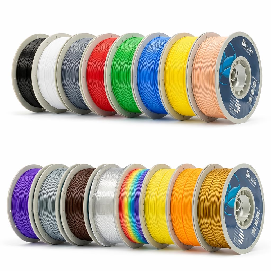 Gryddle PLA 3D Printer Filament 1.75mm, 16 Rolls Bundle (1kg/2.2lb per Roll), 16kg Total, High Dimensional Accuracy & Low Odor, 