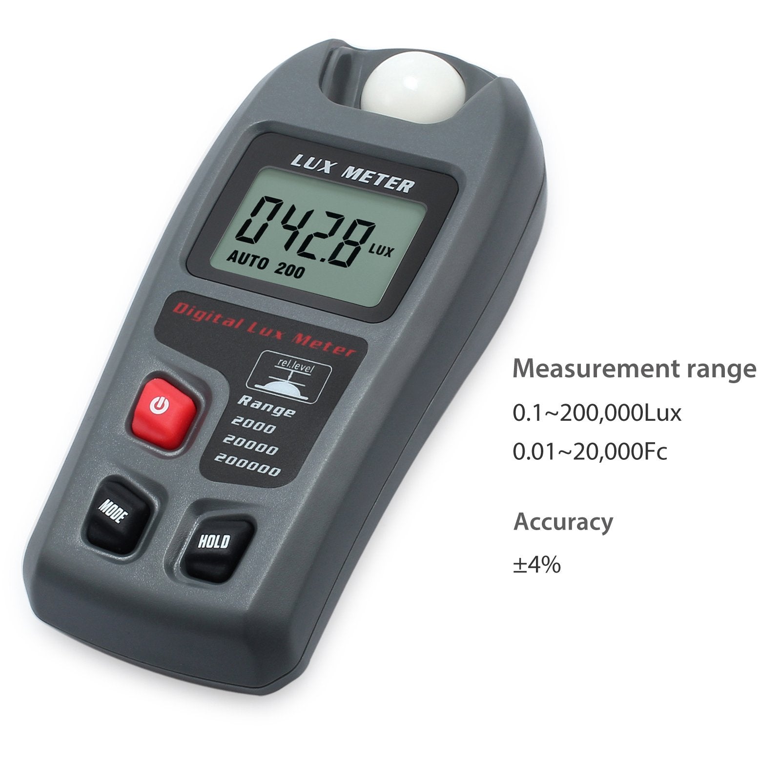Proster Digital Luxmeters Illuminance Light Meter   Luminometers Lux Light Meter Photometers High Accuracy 4% Lux Meter With Lcd