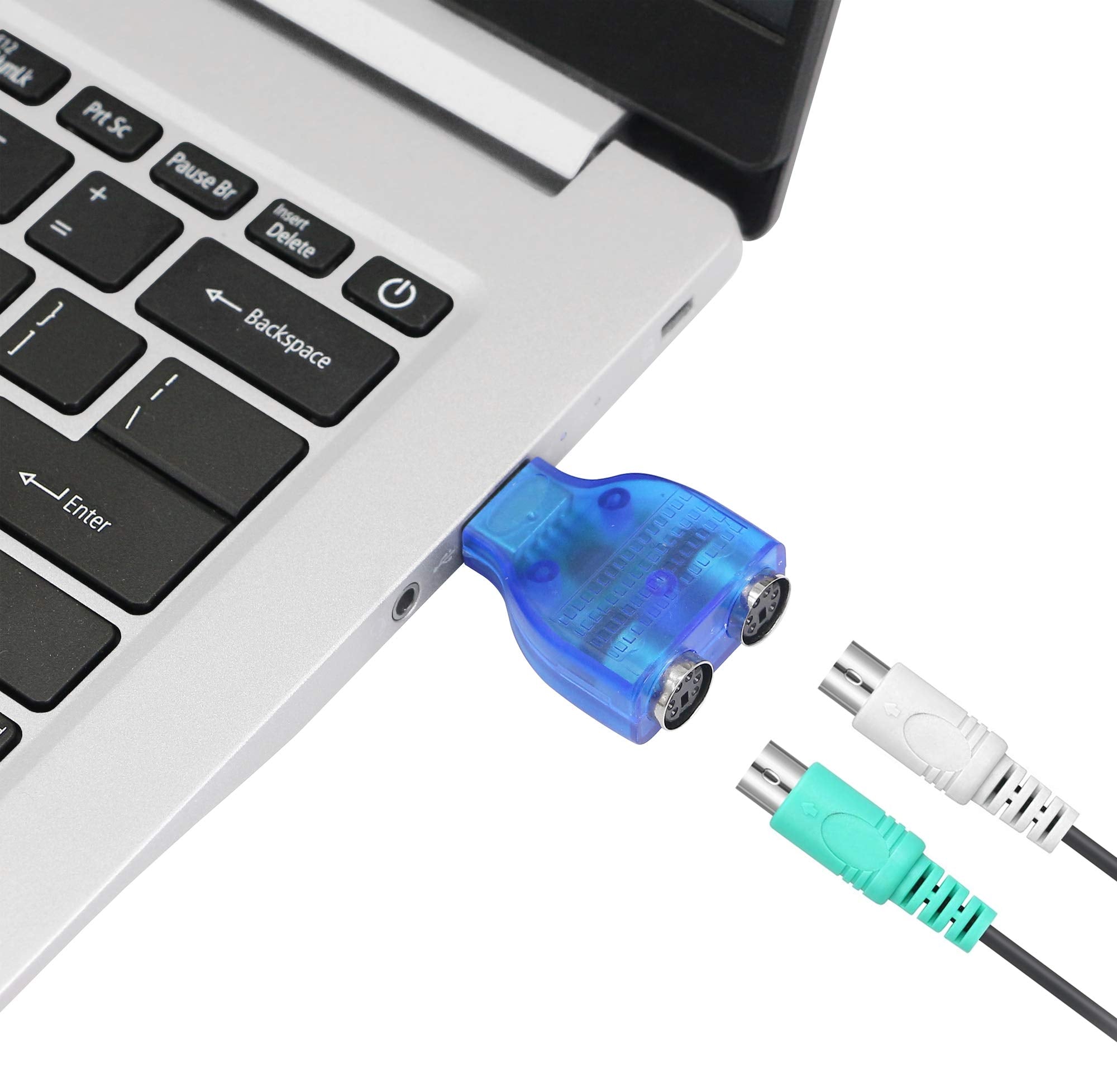 Yacsejao Usb To Ps2 Adapter Usb A Male To Dual Ps/2 Female Converter Splitter For Mouse Keyboard (2 Pcs)