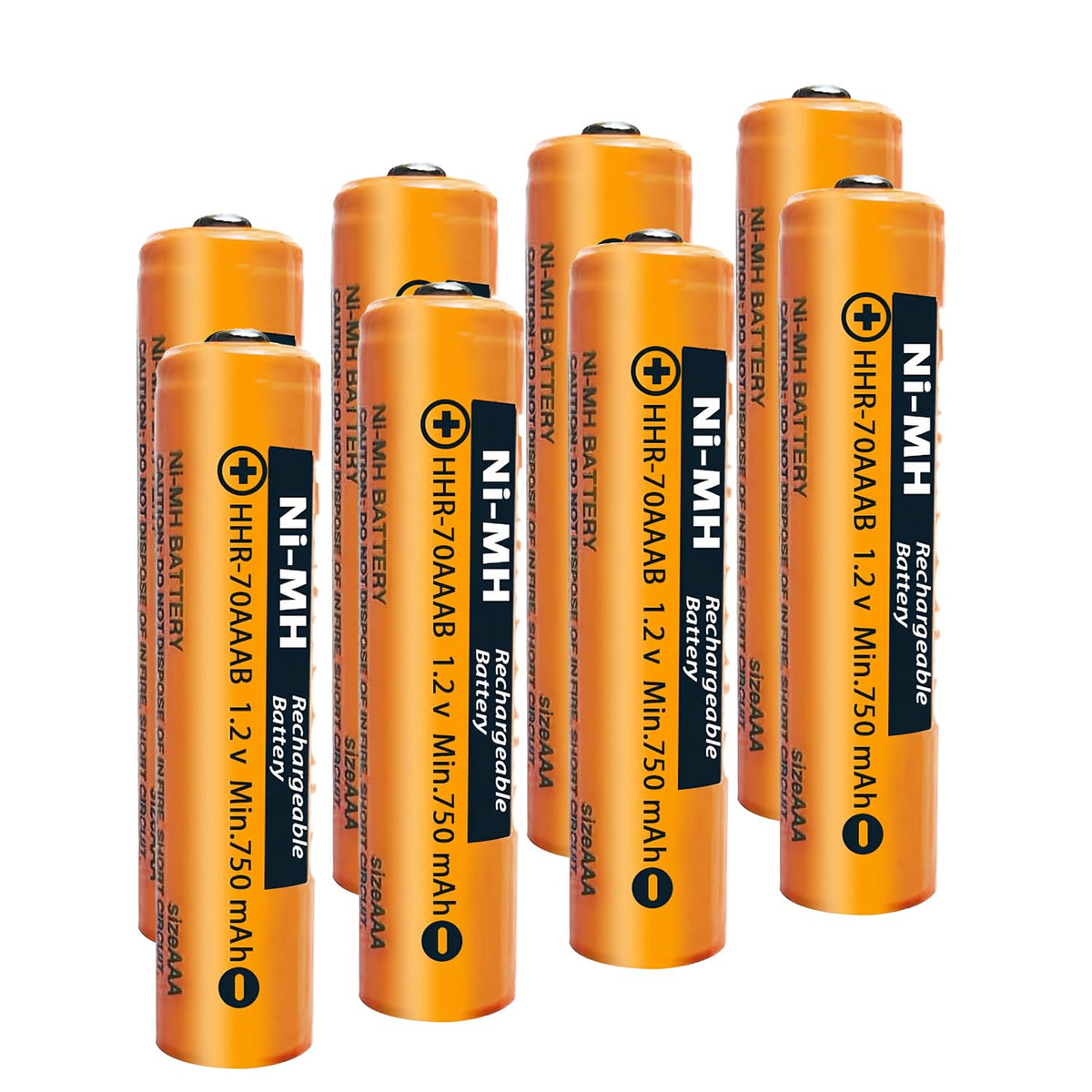Zzwjbcyle 8 Pack Ni-Mh Aaa Rechargeable Battery For 1.2V 750Mah Hhr-70Aaab Aaa Batteries For Panasonic Cordless Phones, Remote C
