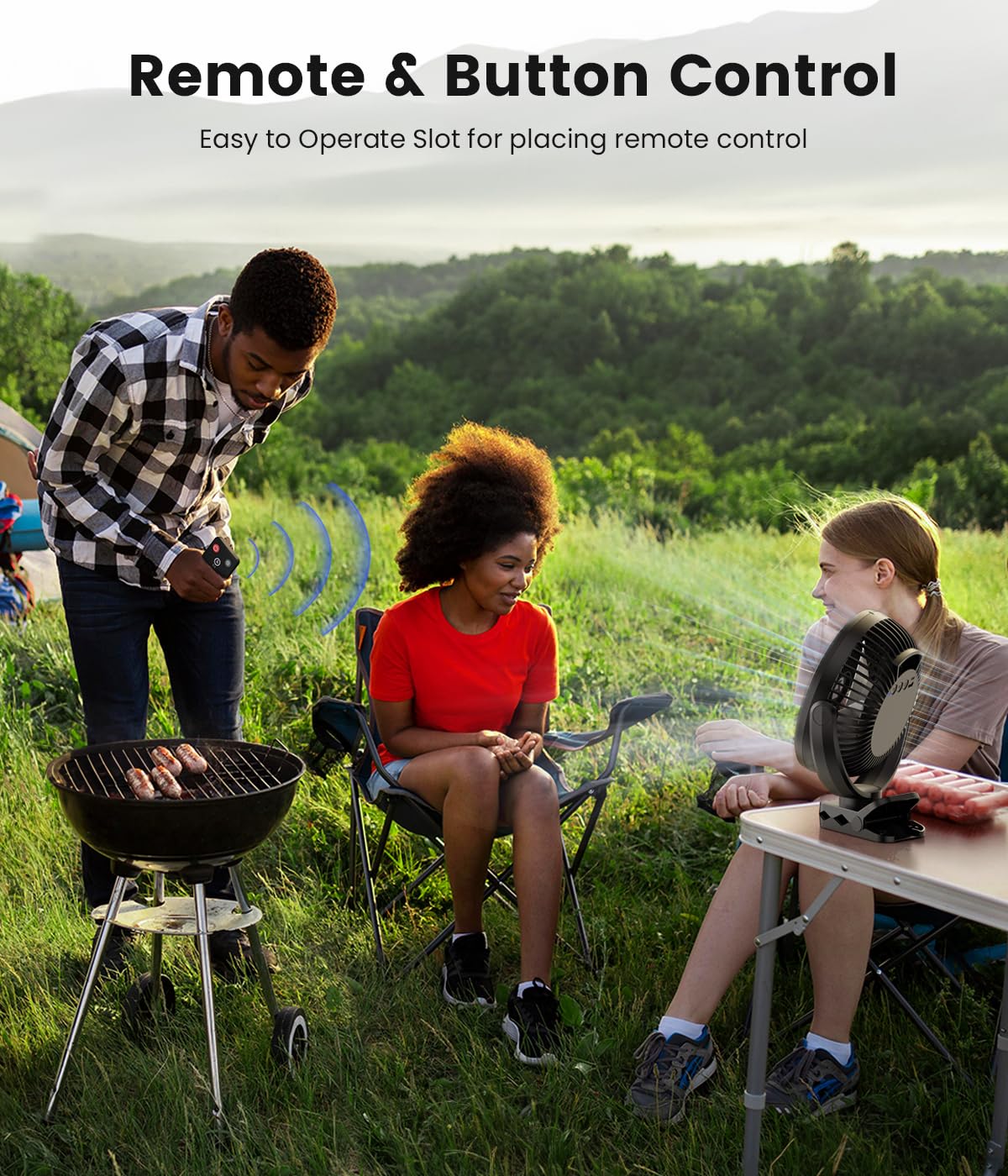 Korbot 8 Inch Clip On Fan   12000Mah Portable Fan Battery Rechargeable With 3 Speeds And Strong Airflow, Usb Fan Small Desk Fan