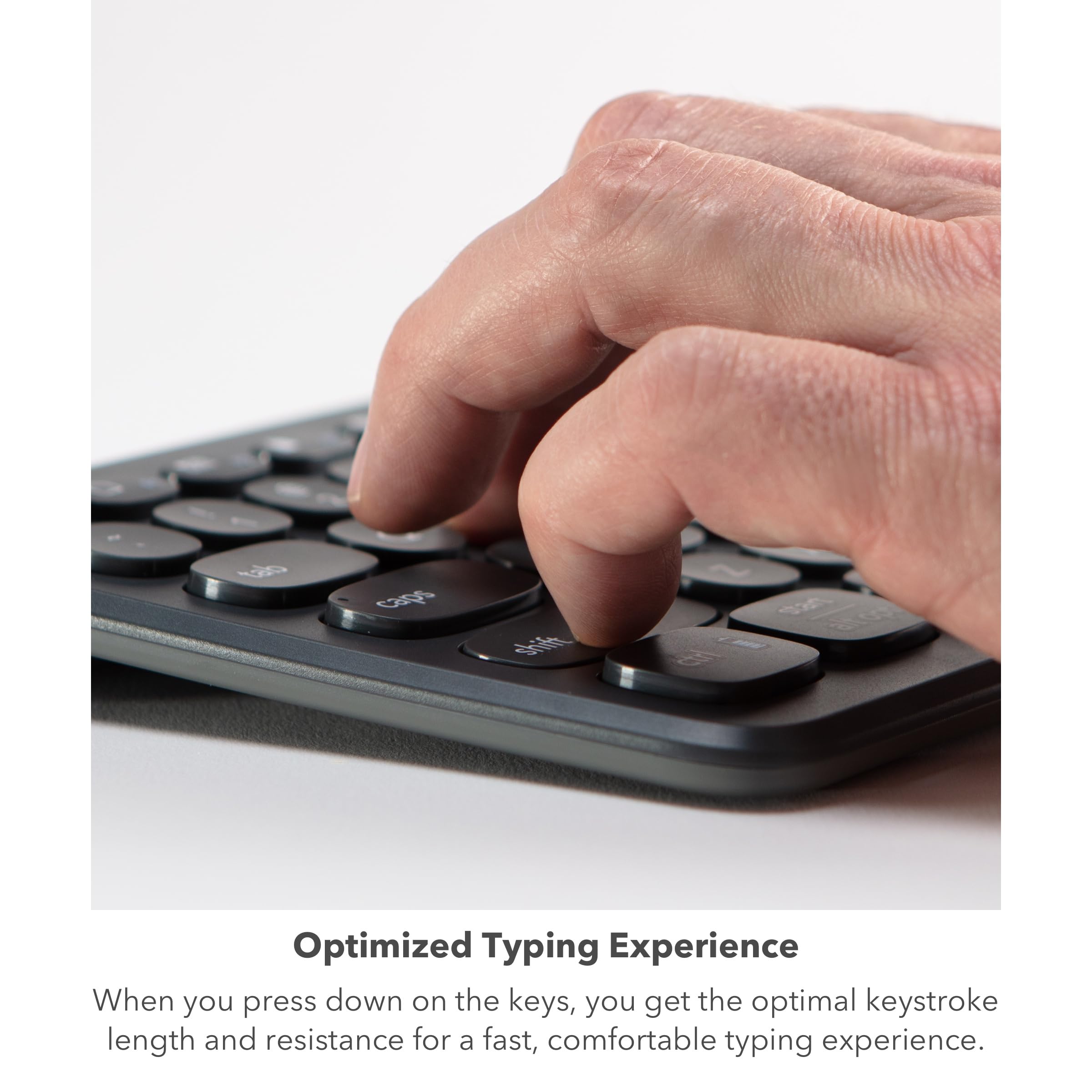 Zagg Pro Keyboard 12 - Compact Wireless Charging Desktop Keyboard - Multi-Device Pairing - Compatible With Windows, Macos, Ios,
