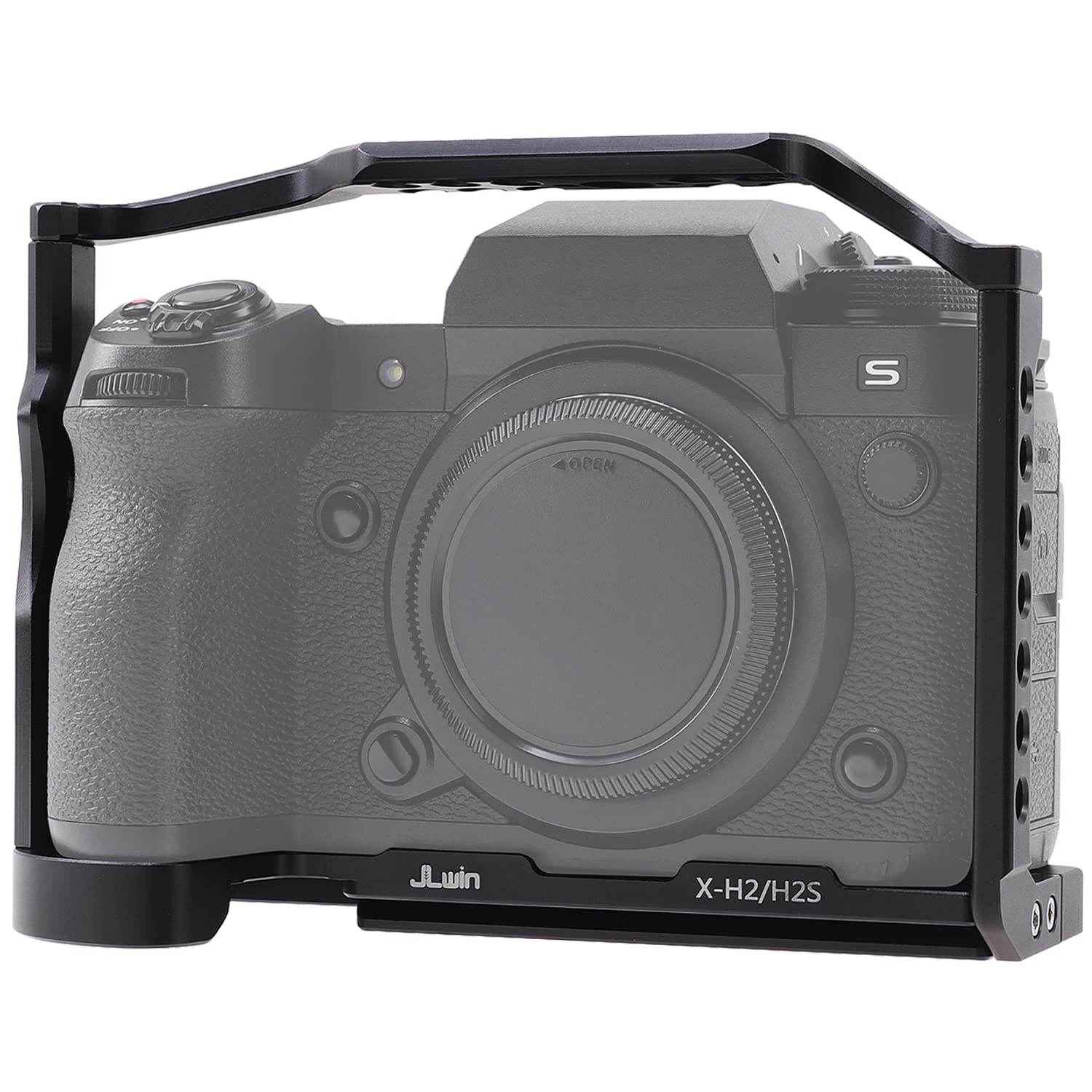 Foto4easy Aluminum Alloy X-H2 X-H2S Cage for Fujifilm X-H2&X-H2S Mirrorless Digital Camera Body,Camera Rig with NATO Rails, Quic