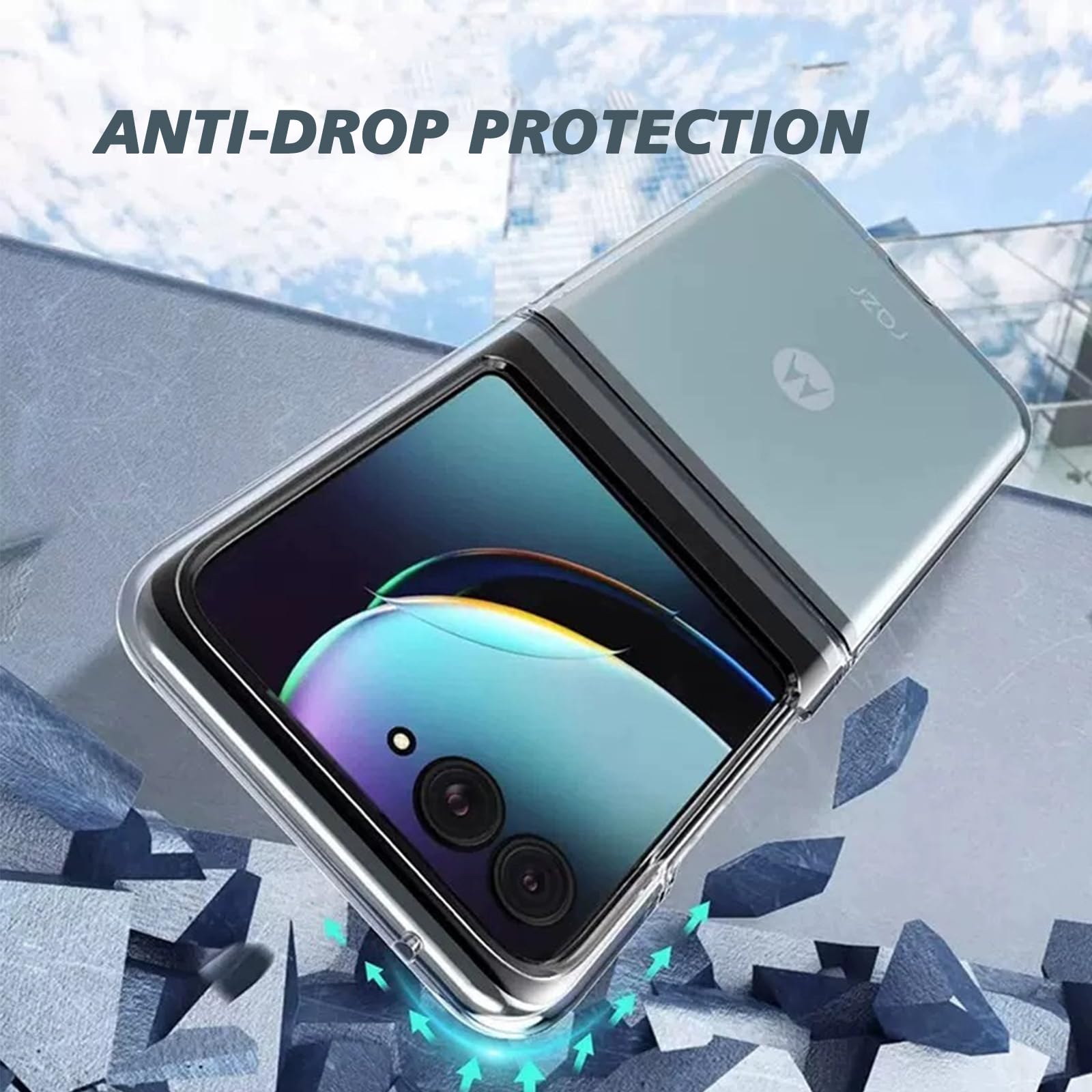 Crystal Clear Case For Motorola Razr 40 Ultra,Enhanced Protection For Moto Razr + 2023 With Transparent Pc Case Razr Plus 2023 P