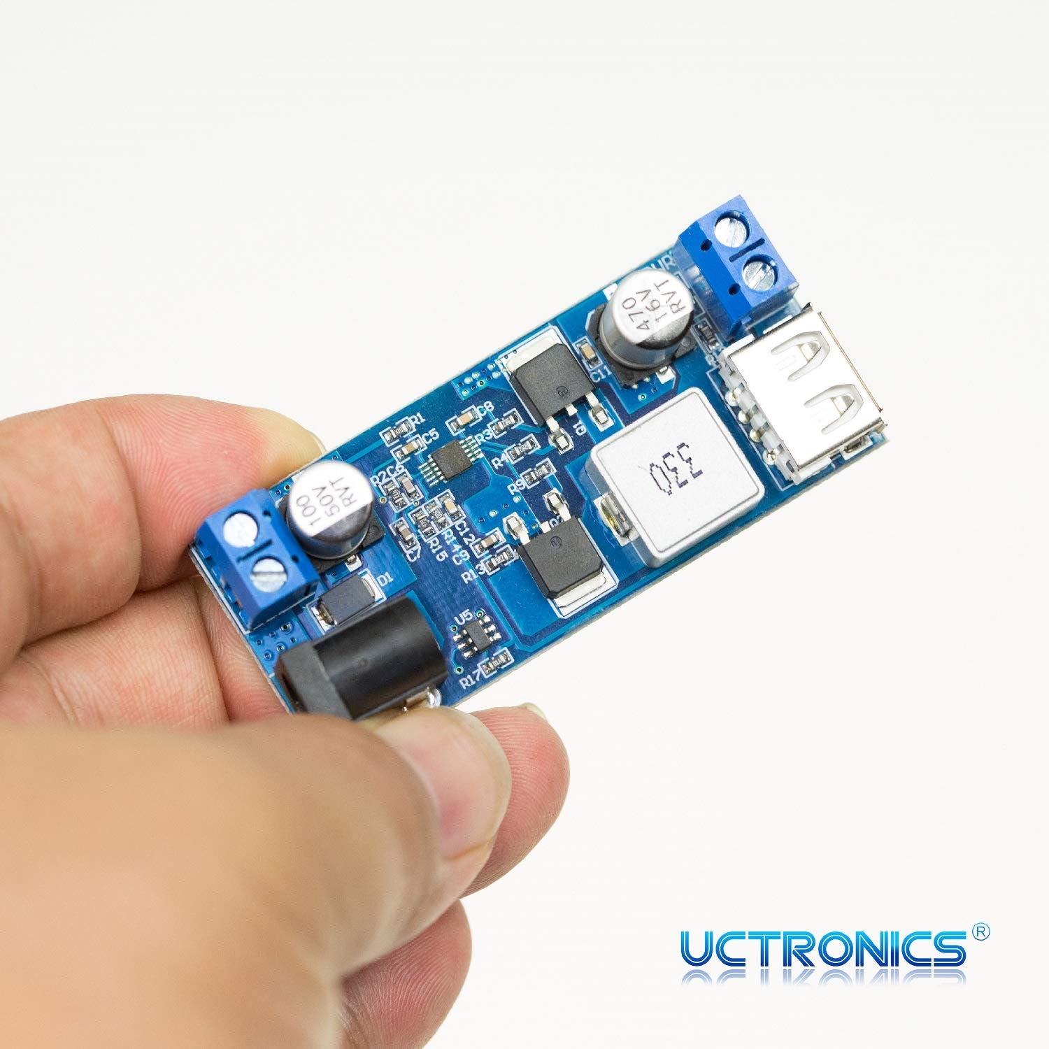 Uctronics Dc 9V 12V 24V To Dc 5V 5A Buck Converter Module, 9 36V Step Down To Usb 5V Transformer Dual Output Voltage Regulator B