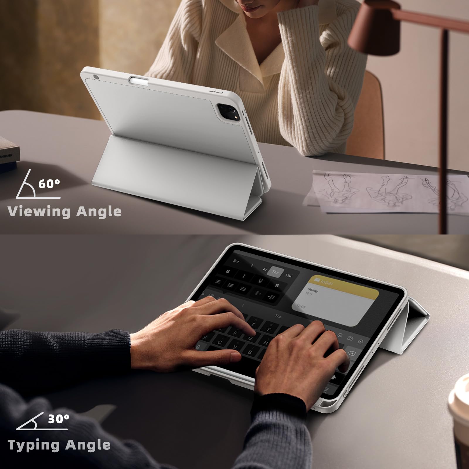 Yuloigan Case For Ipad Pro 11 Inch 4Th Generation With Pencil Holder, For Ipad 11 Pro Case 2022 (4Th Gen)/2021(3Rd Gen)/2020(2Nd