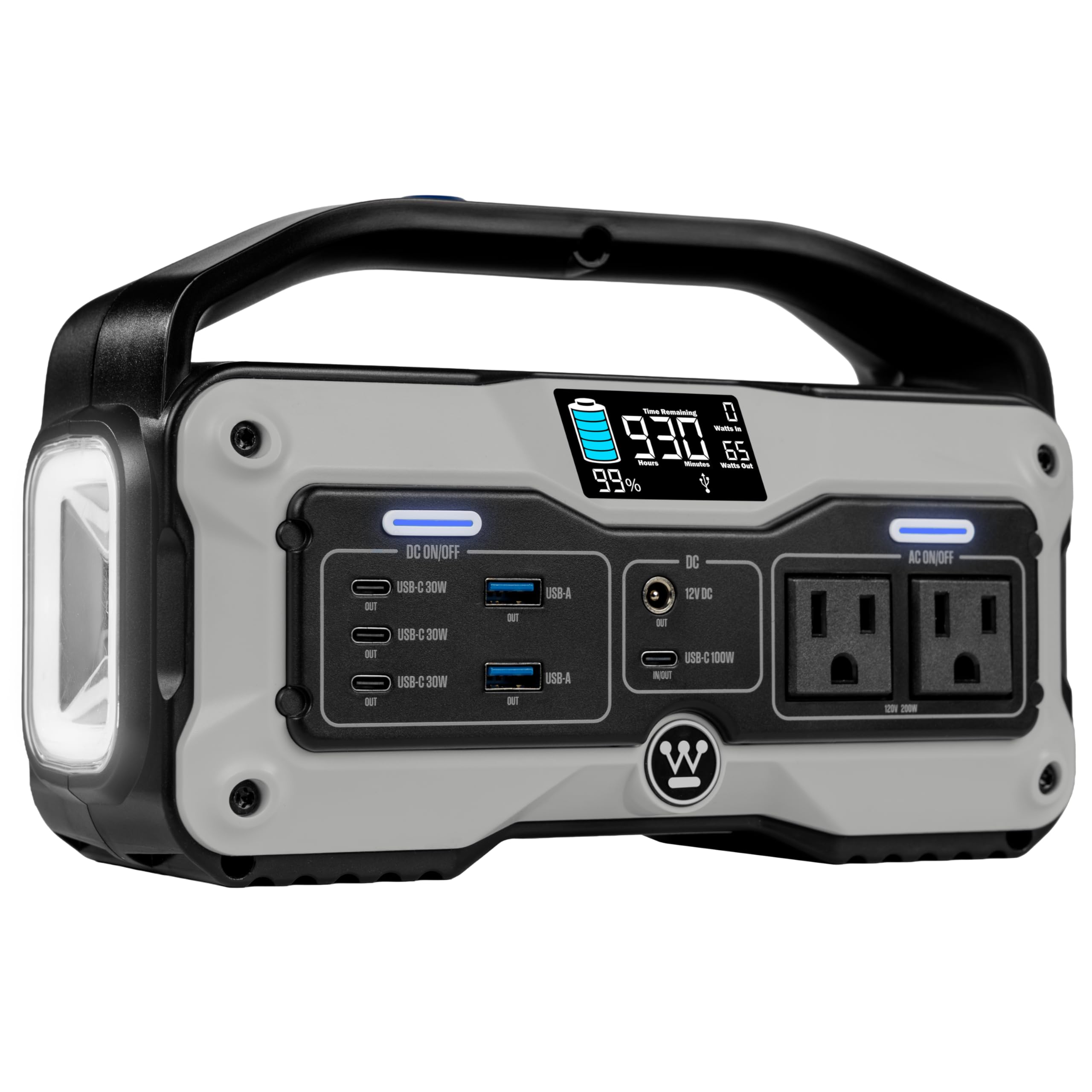 Westinghouse iGen400s 400 Watt, 183Wh Portable Power Station and Solar Generator with LED Display and DC Outlet for Camping, Hom