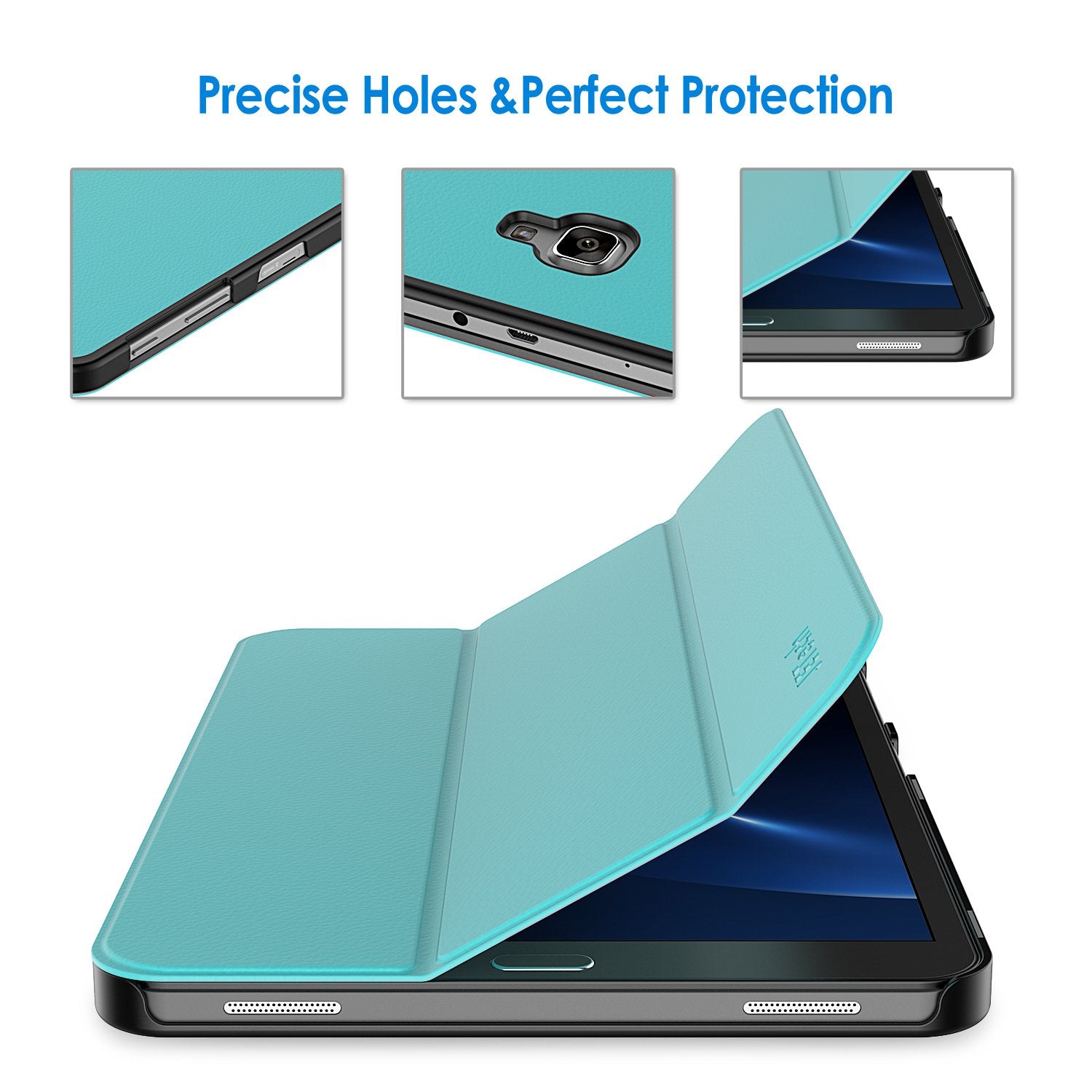 Jetech Case For Samsung Galaxy Tab A 10.1 2016 (Sm-T580 / T585, Not For 2019 Model), Smart Cover With Auto Sleep/Wake (Blue)