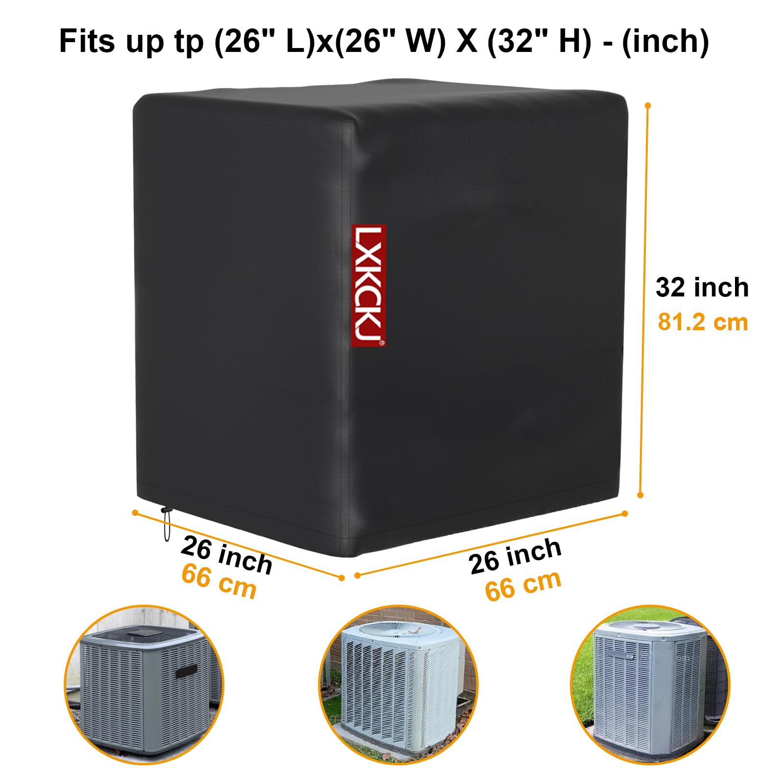 Lxkckj Air Conditioner Cover For Outside Units   420D Waterproof Air Conditioner Protection Covers For Window Unit   Winter Ac C