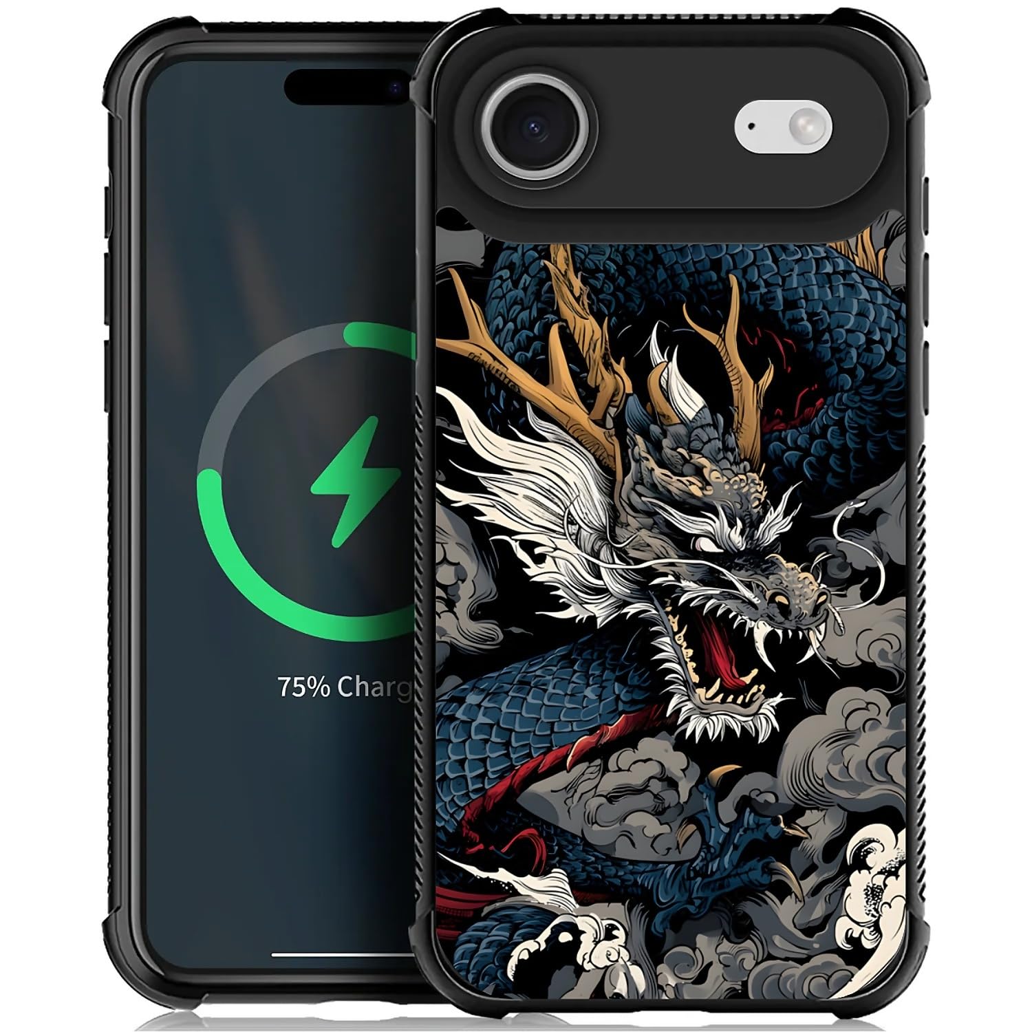 Deaorew for iPhone 17 Air Case | Compatible with MagSafe | Classic Slim Cover Design | Japanese Dragon