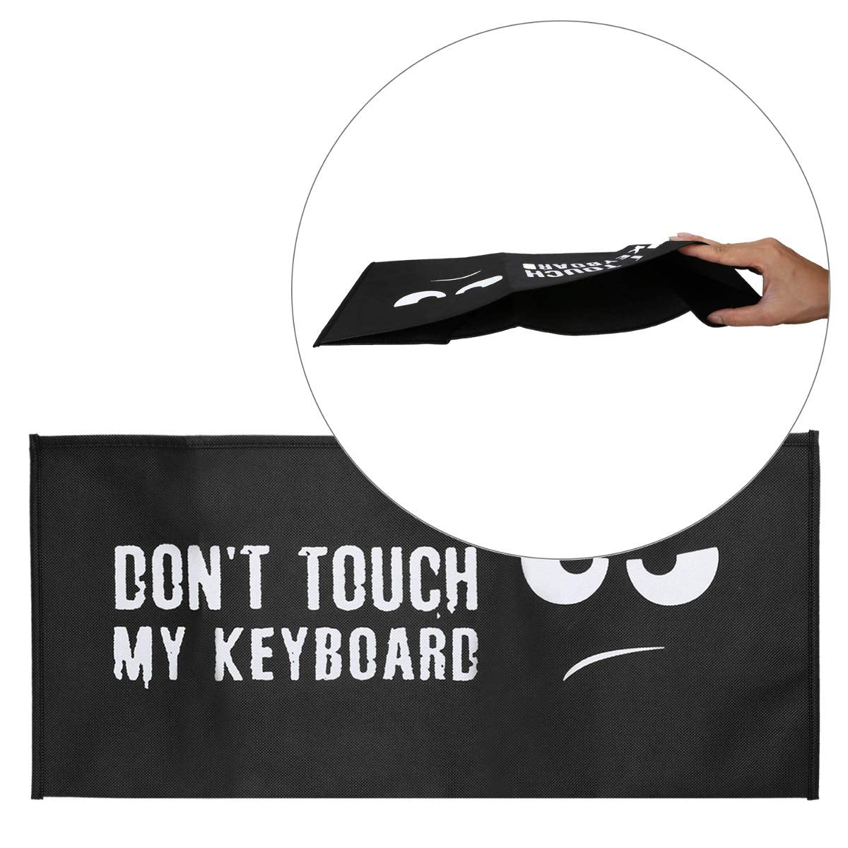 Kwmobile Keyboard Cover Compatible With Universal Keyboard (L)   Dust Cover Pc Keyboard Fabric Case   Don'T Touch My Keyboard