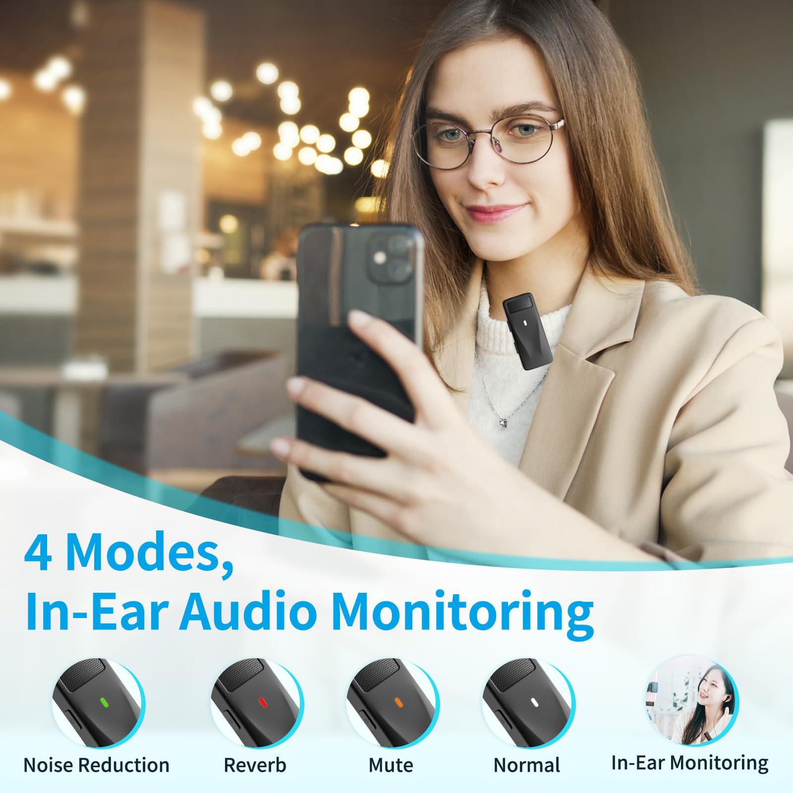 Pilsamas Mini Wireless Lapel Lavalier Microphone For Android, Iphone 15 16 Pro Max   2 Pack, 32H Battery, Noise Canceling   Usb