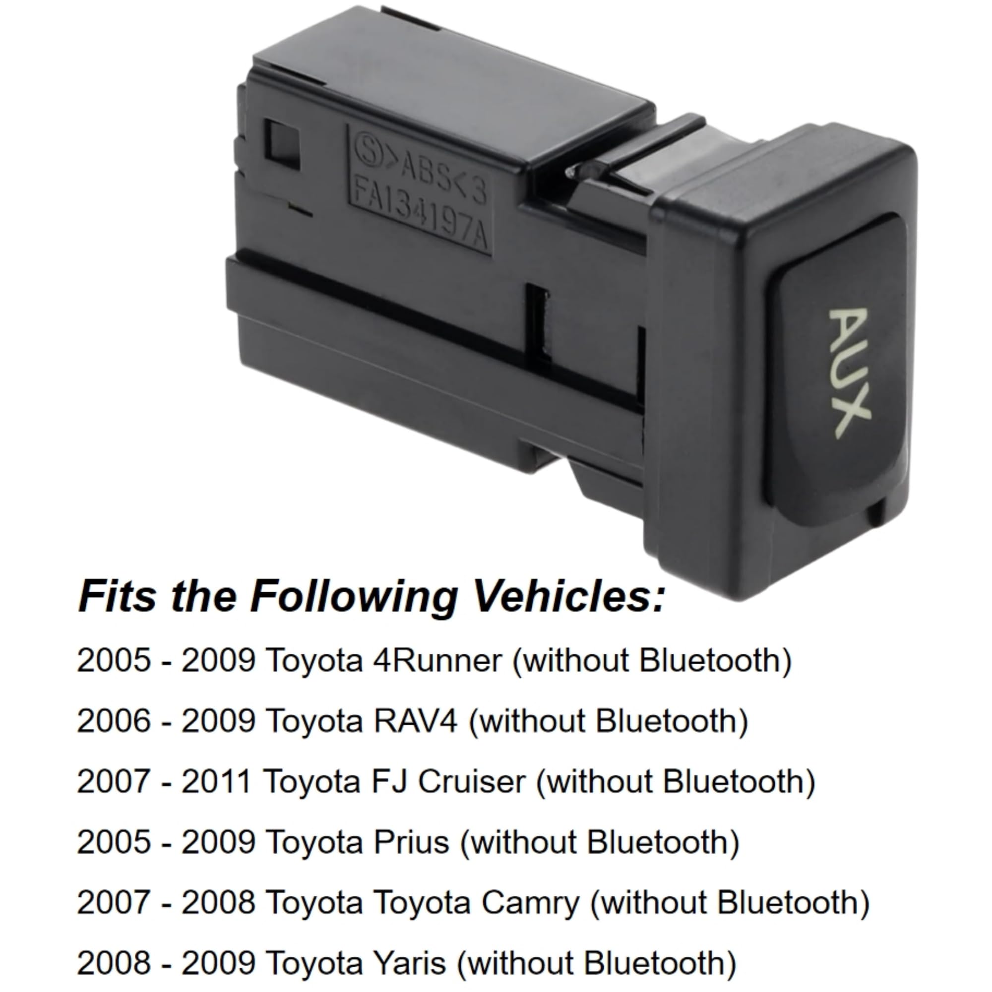 Aux Port Replacement   Compatible With 2005 2012 Toyota Prius Yaris Fj Cruiser Lexus Es350 Ls460   Replaces 86190 06010 86190 53