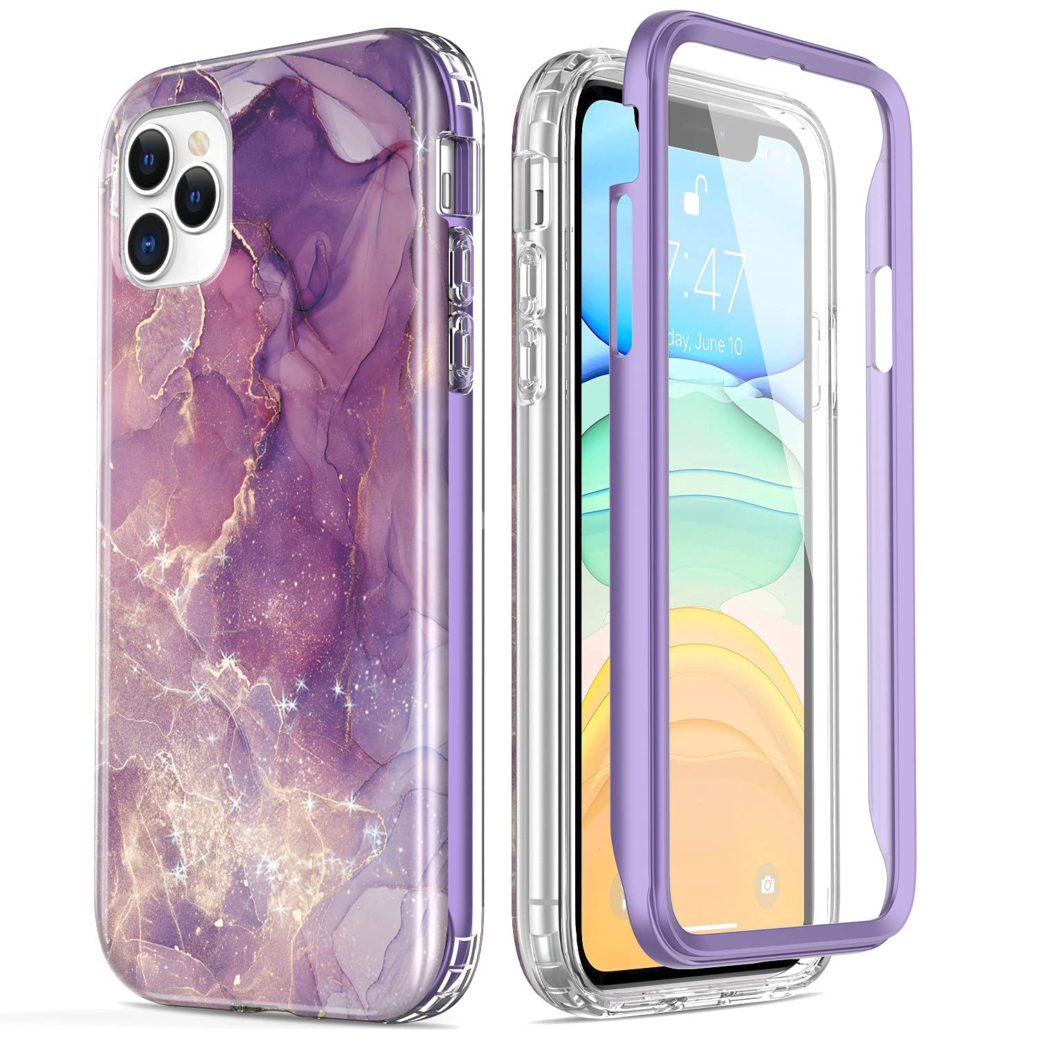Esdot Iphone 12 Pro Max Case With Built In Screen Protector,Cover With Fashionable Designs For Women Girls,Protective Phone Case