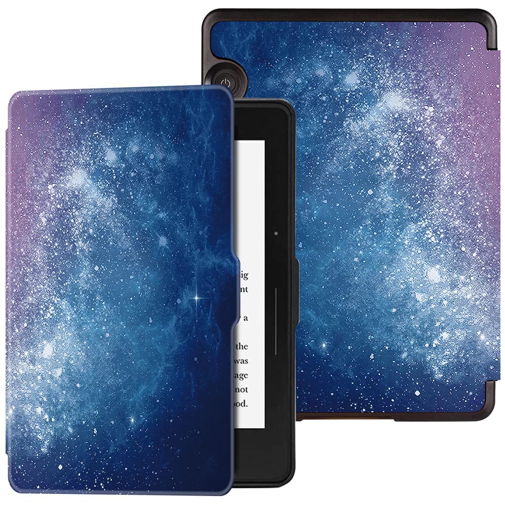 Bozhuorui Slim Case For Kindle Voyage Ereader   Lightweight Premium Pu Leather Cover With Auto Sleep/Wake (Galaxy)