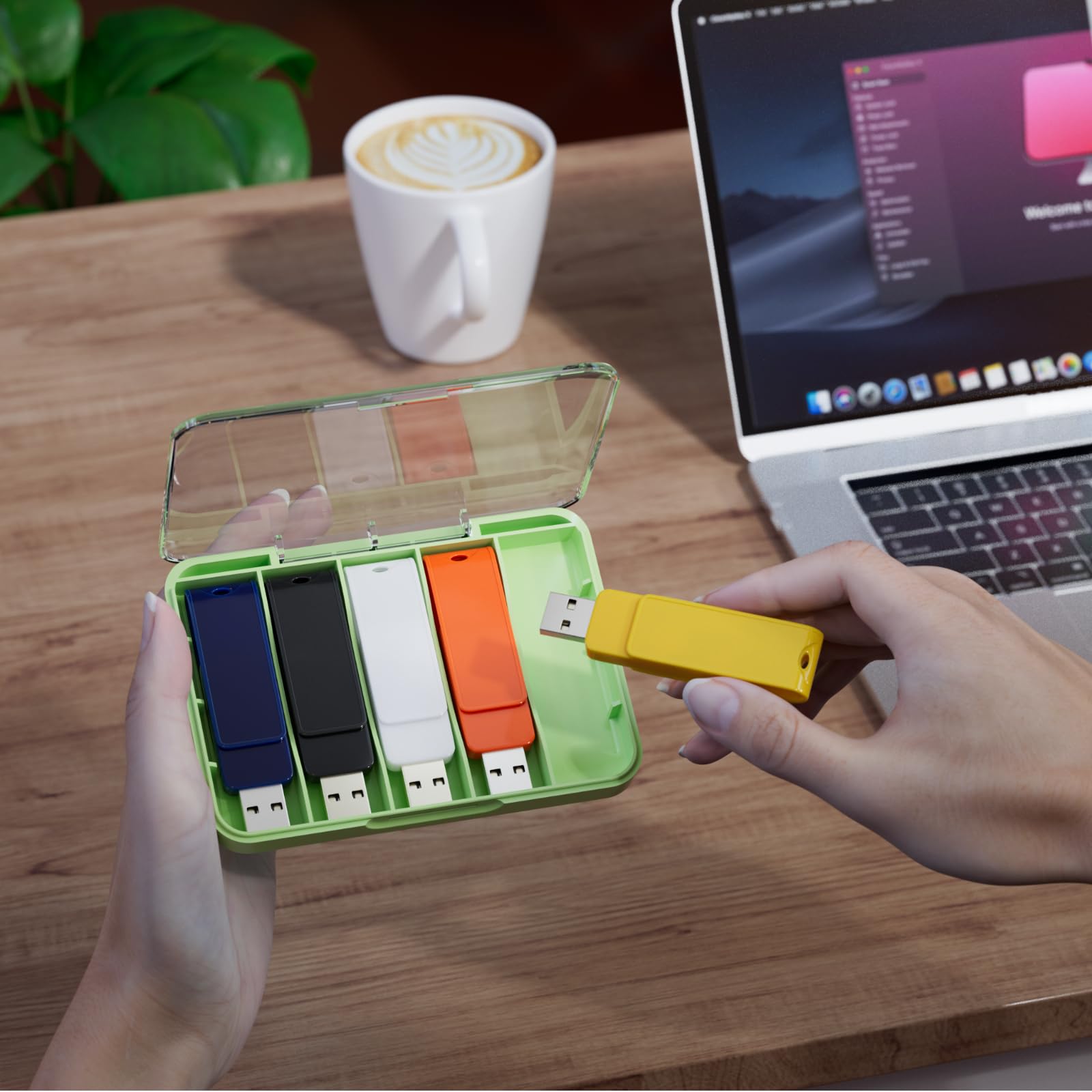 Possibox Type C&Usb A 2 In 1 Usb Flash Drive 64Gb High Speed Usb3.0 Writable Dual Memory Stick 5 Pack