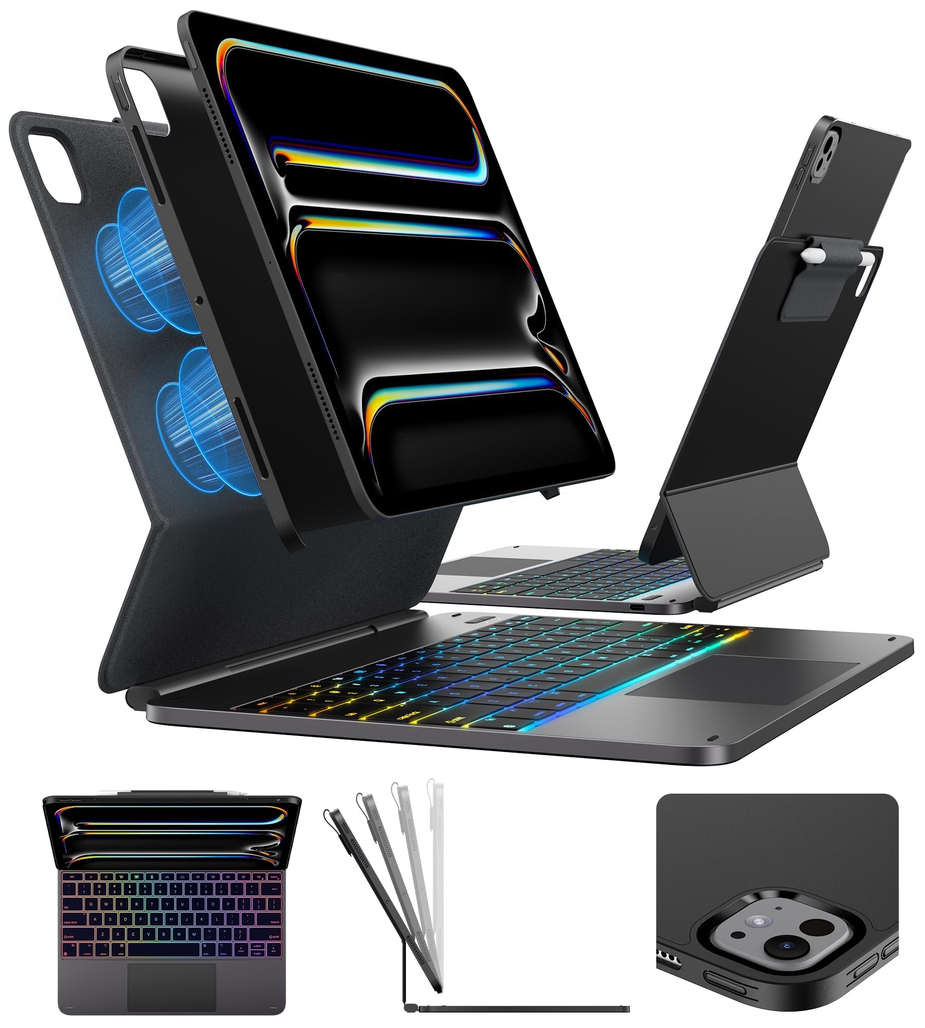 typecase Edge+ Keyboard Case for iPad Pro 13 M5/M4, Portrait & Tablet Modes