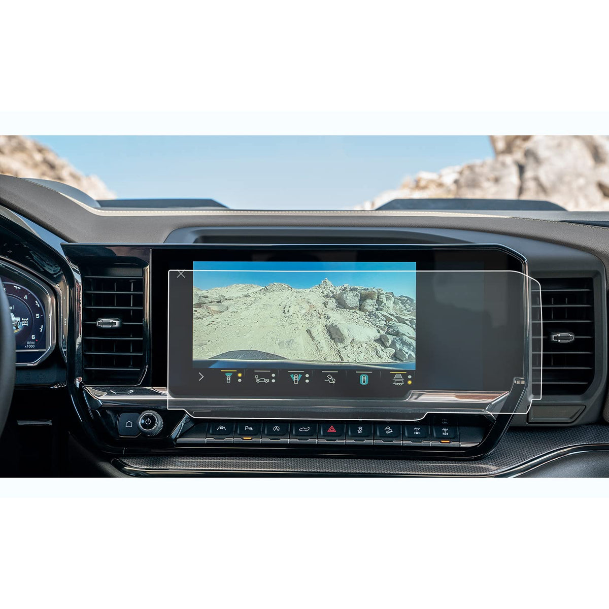 Cdefg 2Pcs 2022-2025 Silverado 13.4In Screen Protector For Chevy 2024 Silverado 1500 2025 Sierra 1500 2500Hd 3500Hd Touch Screen Protector Display