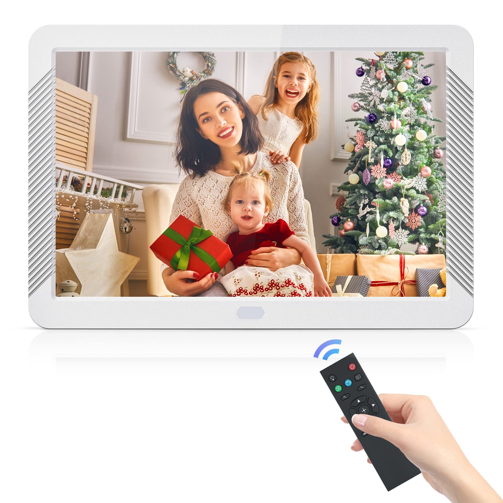 Atatat 8 Inch Digital Photo Frame With High Resolution 1920X1080 16:9 Ips Screen/1080P 720P Video Player/Stereo/Mp3/Auto Rotate/