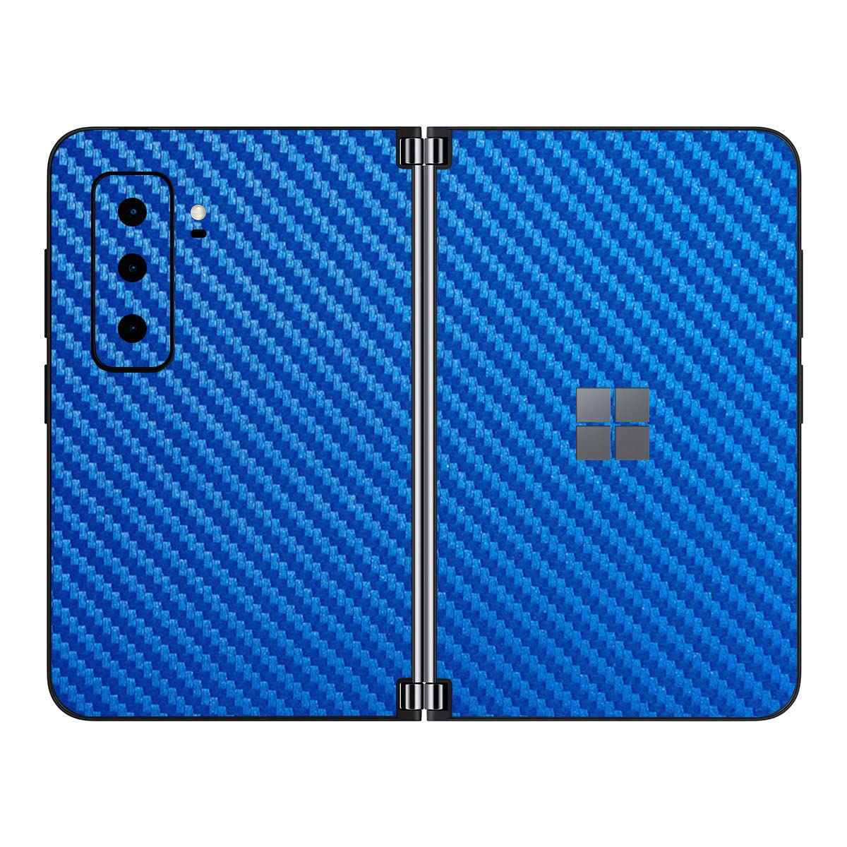 SopiGuard Sticker Skin for 2021 Microsoft Surface Duo 2 2nd Gen Edge-to-Edge Front and Rear Panels Vinyl Decal (Carbon Laguna Bl