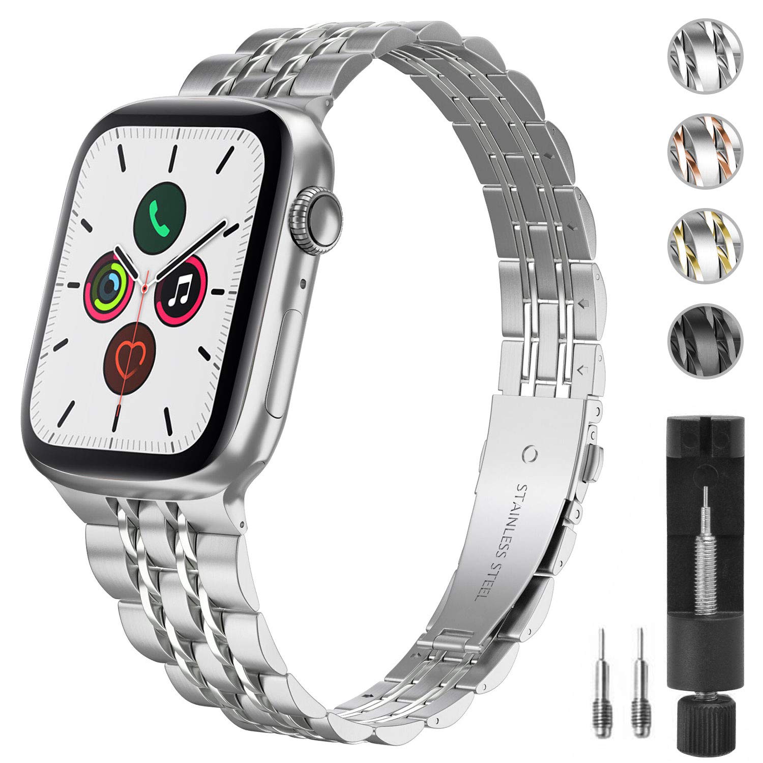 Aizilasa Metal Band Compatible With Apple Watch Band Series 49Mm 45Mm 42Mm 44Mm For Women Men, Apple Bands Ultra Series 8 7 6 5