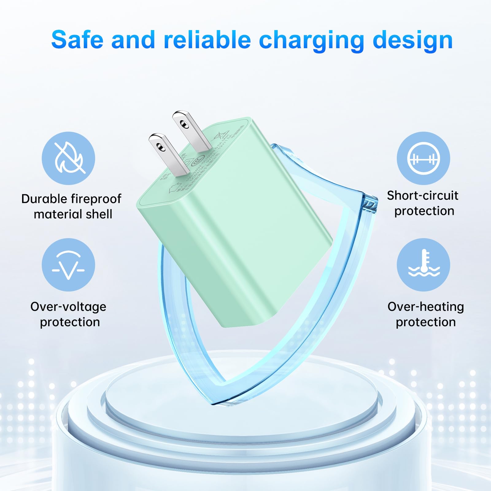 For Iphone Charger Fast Charging, [Mfi Certified] 20W Usb C Wall Charger With 6Ft Usb C To Lightning Cable, Fast Iphone Charger Cable Compatible With Iphone 14/13/12 Pro Max/11/Xs Max/Xr Lightgreen