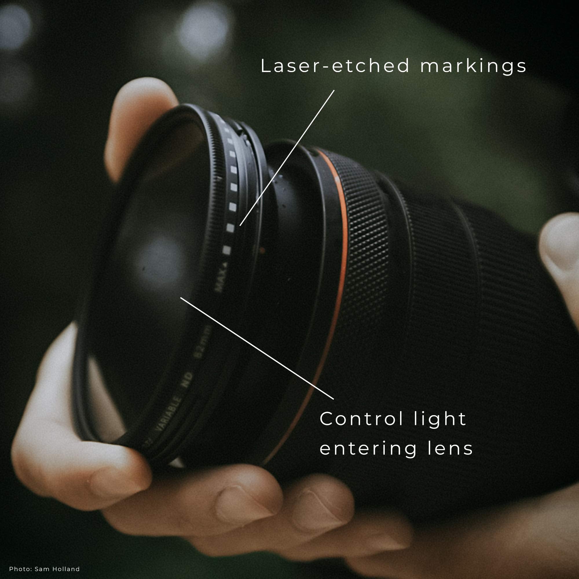 Tide Optics 49Mm Variable Nd Filter (Nd2   Nd400) Circular Neutral Density Lens Filter