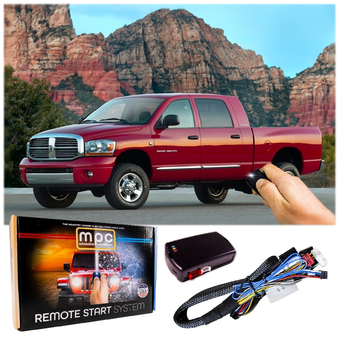 Mpc Factory Remote Activated Remote Start Kit For 2008 Dodge Ram 2500/3500   Plug N Play   Diesel Only   Premium Usa Tech Suppor