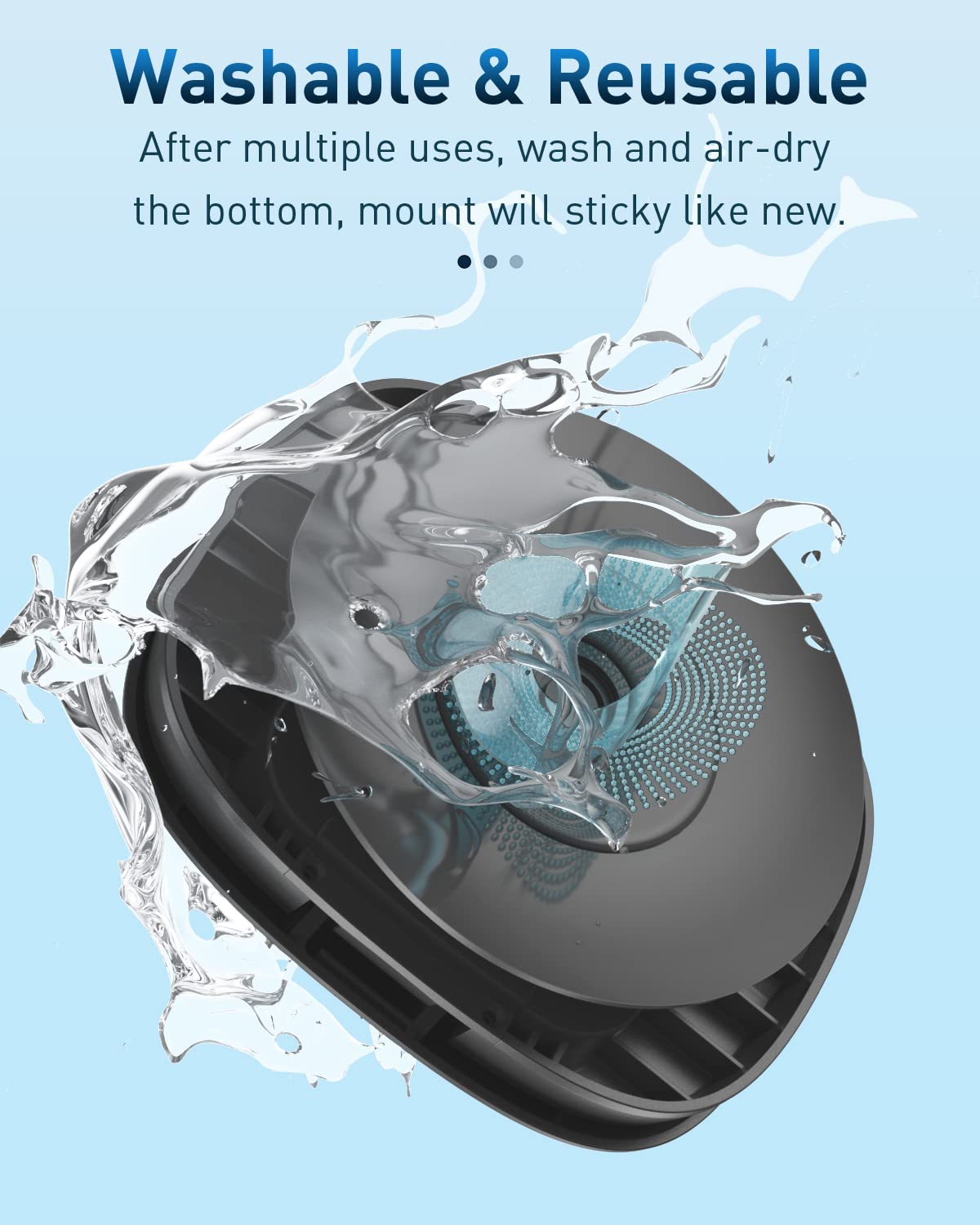 Awelbuy Phone Mount For Car, 360 Rotatable Dashboard Horizontal & Vertical Viewing Cell Phone Holder, Washable Reusable Car Phon