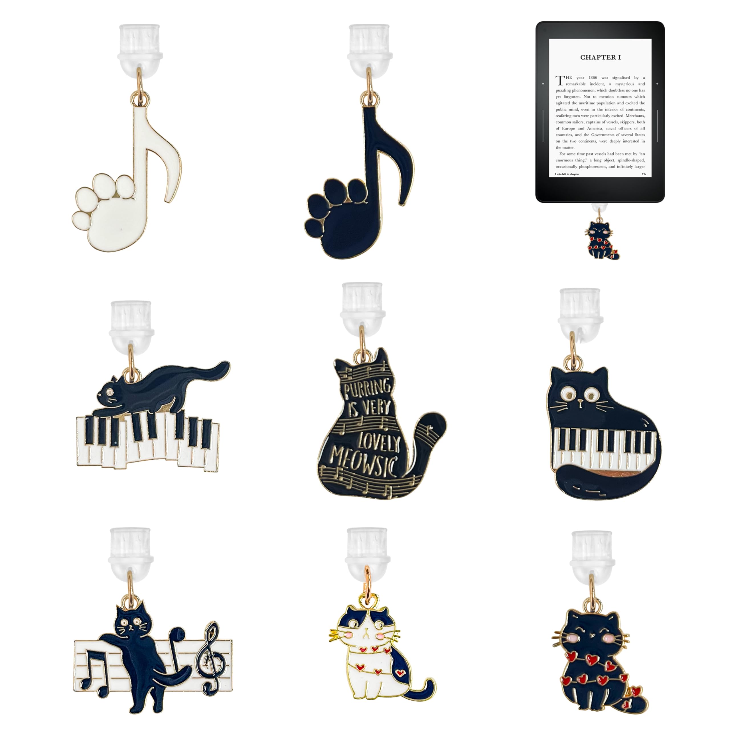 Cute Dust Plug Charms for Kindle and Phone Type C/USB C Charging Port Cat Dust Plug Port Cover for Kindle Charms Accessories lov