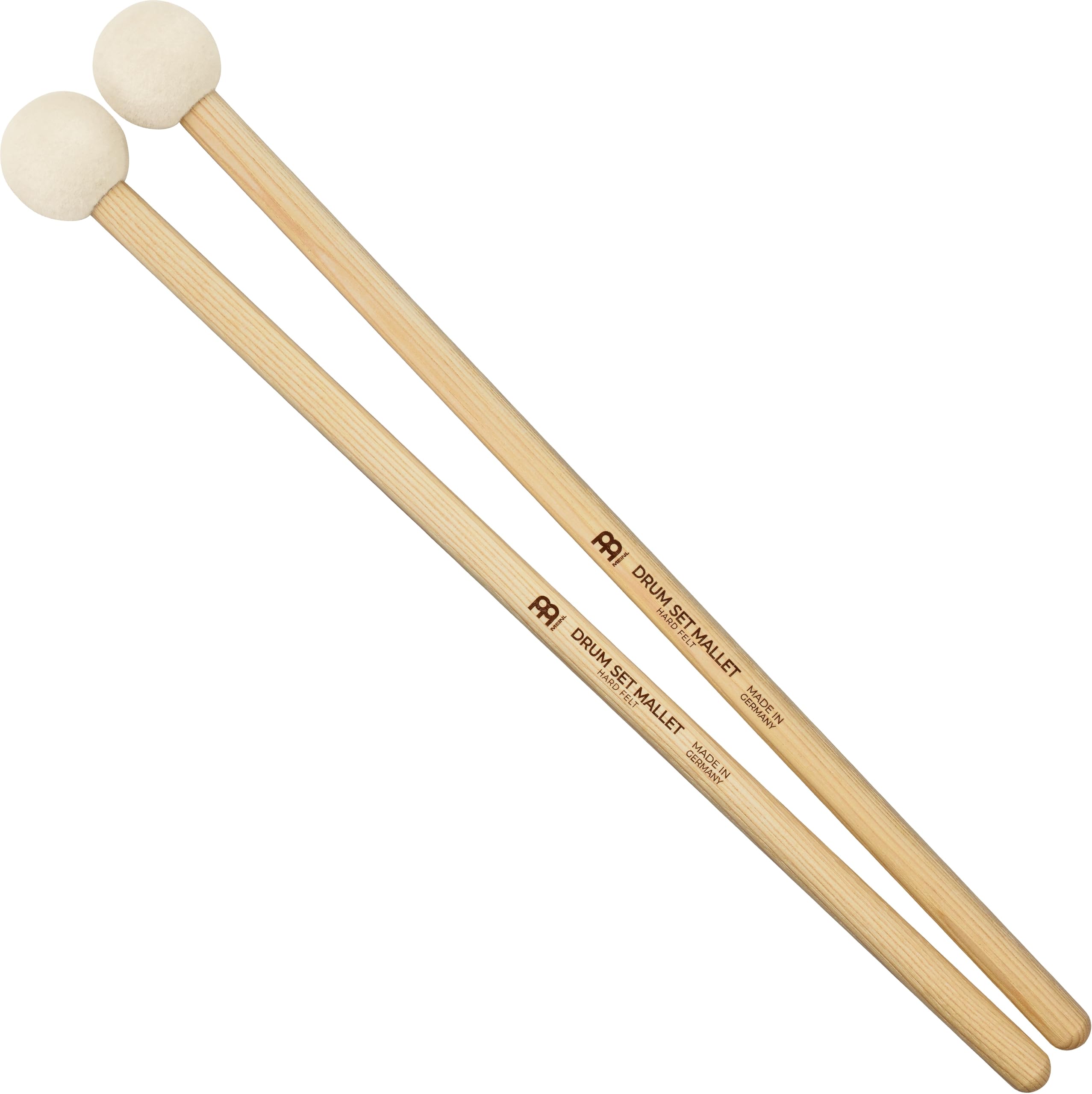 Meinl Stick & Brush Drum Set Mallets With Hard Felt Head & 5A American Hickory Handle Made In Germany (Sb402)