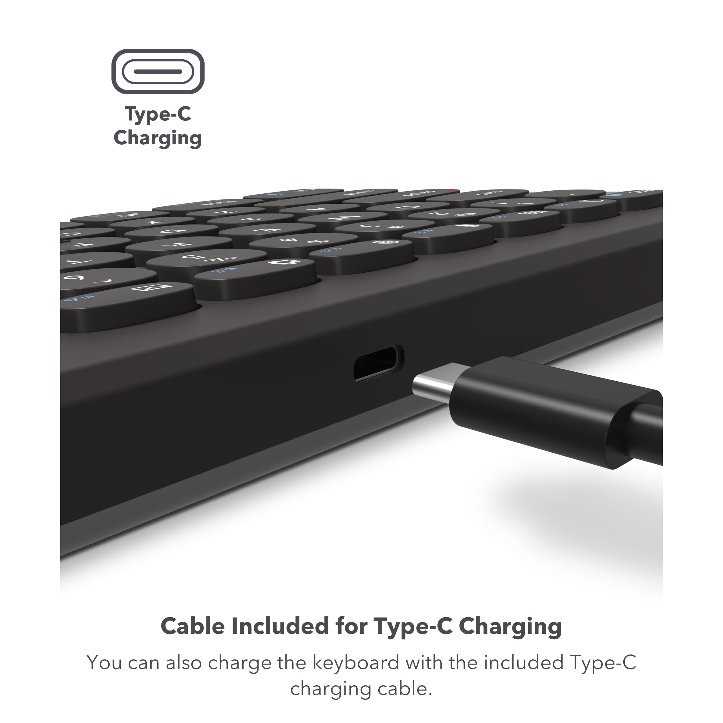 Zagg Pro Keyboard 17 - Full-Size Wireless Charging Desktop Keyboard - Multi-Device Pairing - Compatible With Windows, Macos, Ios