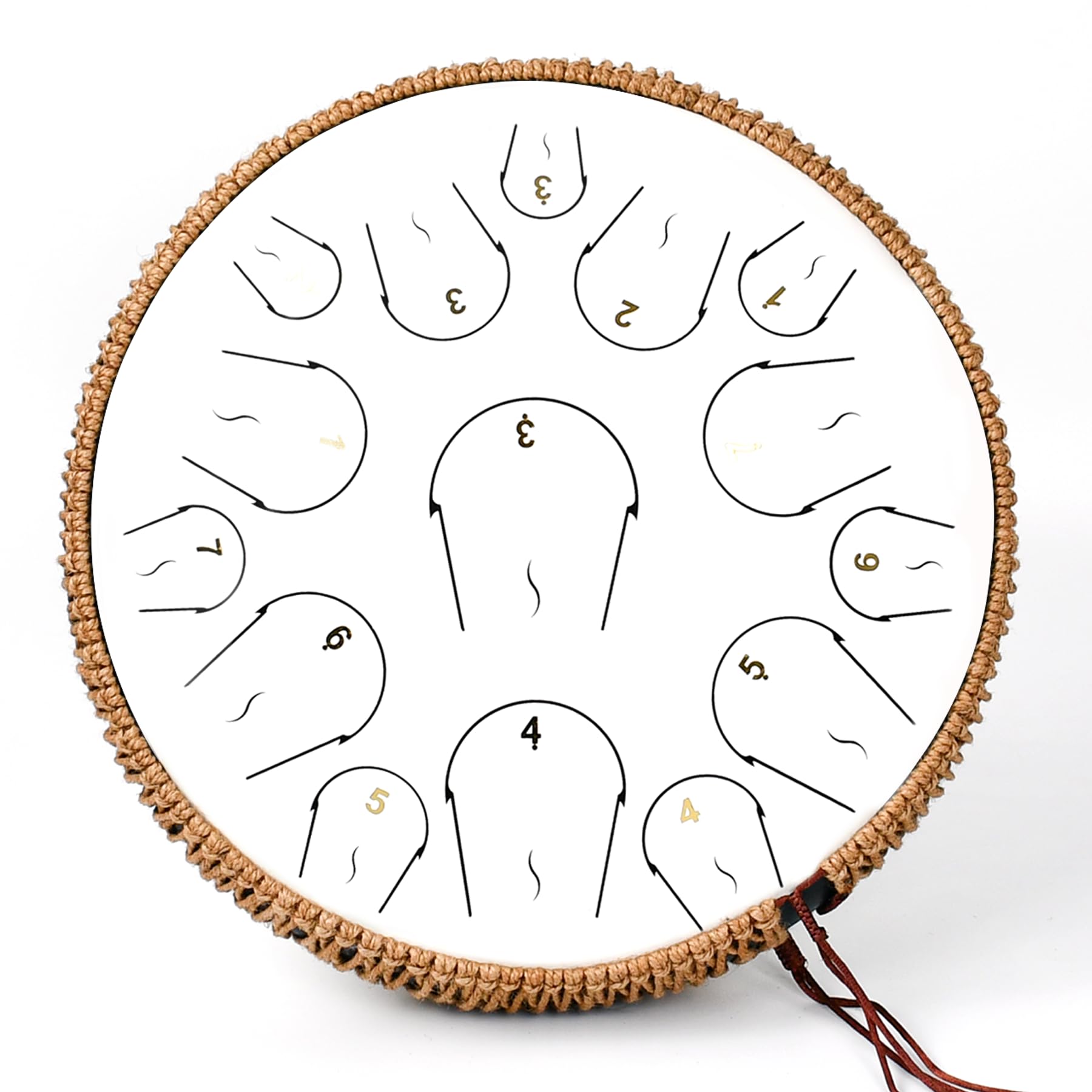 Steel Tongue Drum, 14 Inch 15 Note Hand Pan Drum, Tongue Drum Instrument With Music Book, Steel Handpan Drum Mallets And Carry B