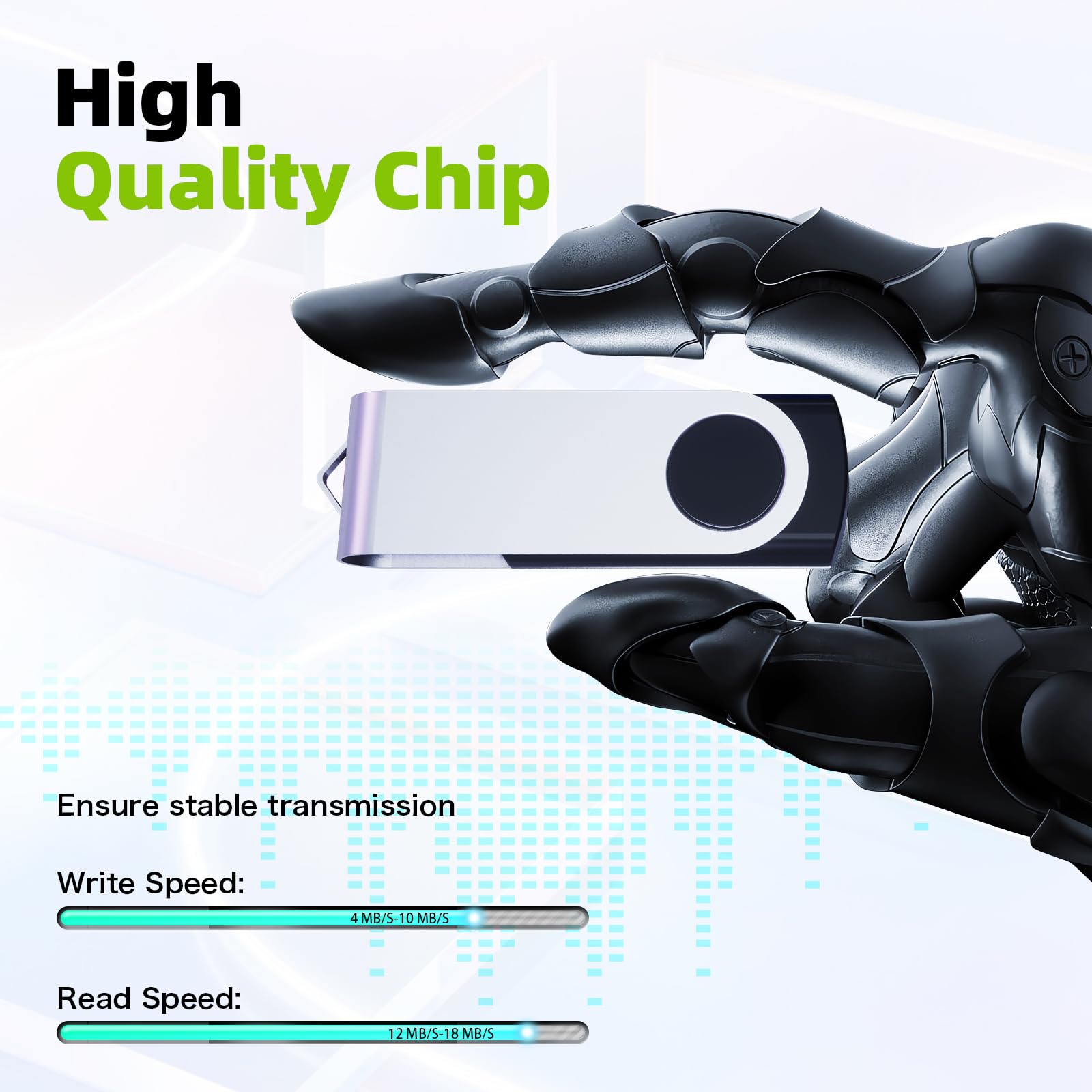 Wooolken 64Gb Flash Drive 10 Pack Bulk Pen Drive Metal Usb 2.0 Thumb Drive Swivel Memory Stick 32 Gb 10 Colors Multipack Value Z