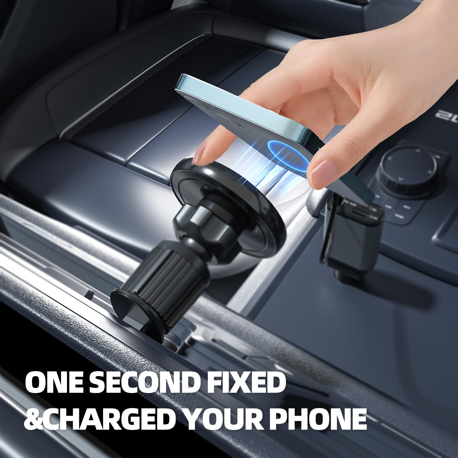 ?2-In-1 Car Combo? Flexino Retractable Car Charger For Iphone 16, 57W Fast Charging Car Charger Usb C, Magnetic Phone Holder For