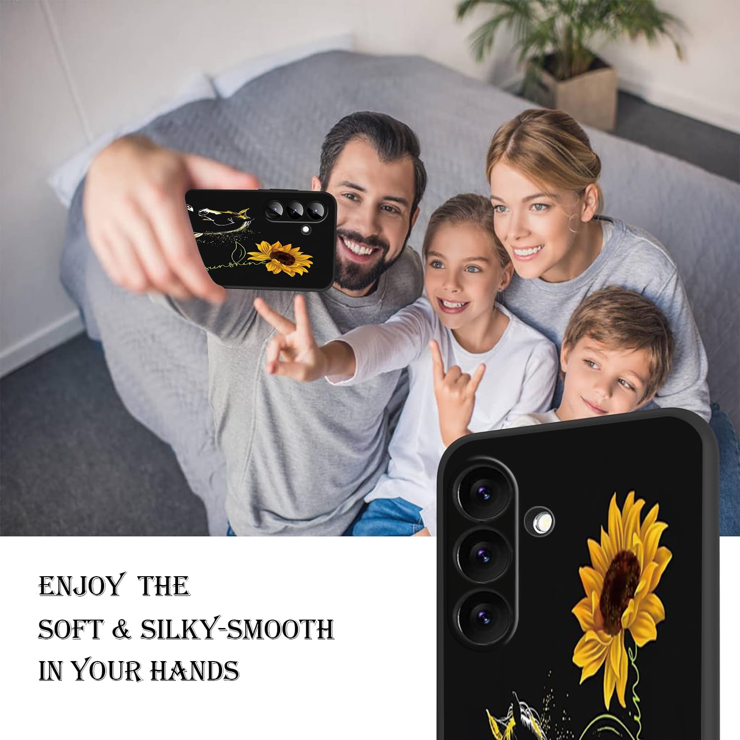 Hquszpt Case Compatiable For Samsung Galaxy S24 Fe 5G,Slim Shockproof Protective Cover For Samsung Galaxy S24 Fe 5G,Sunflower Ho