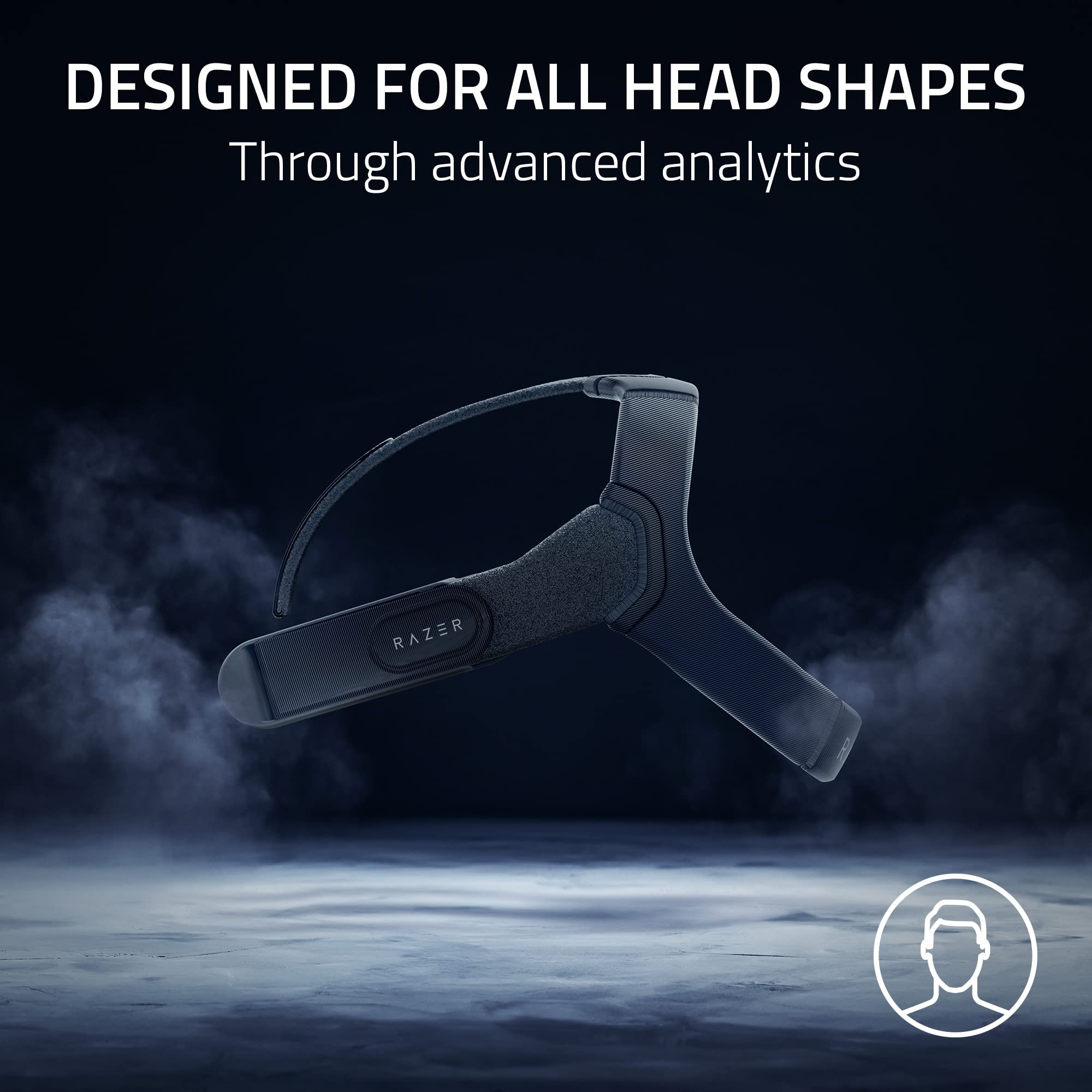 Razer Adjustable Vr Head Strap System For Meta Quest 2: Designed For All Head Shapes - High-Performance Nylon Material - Soft, A