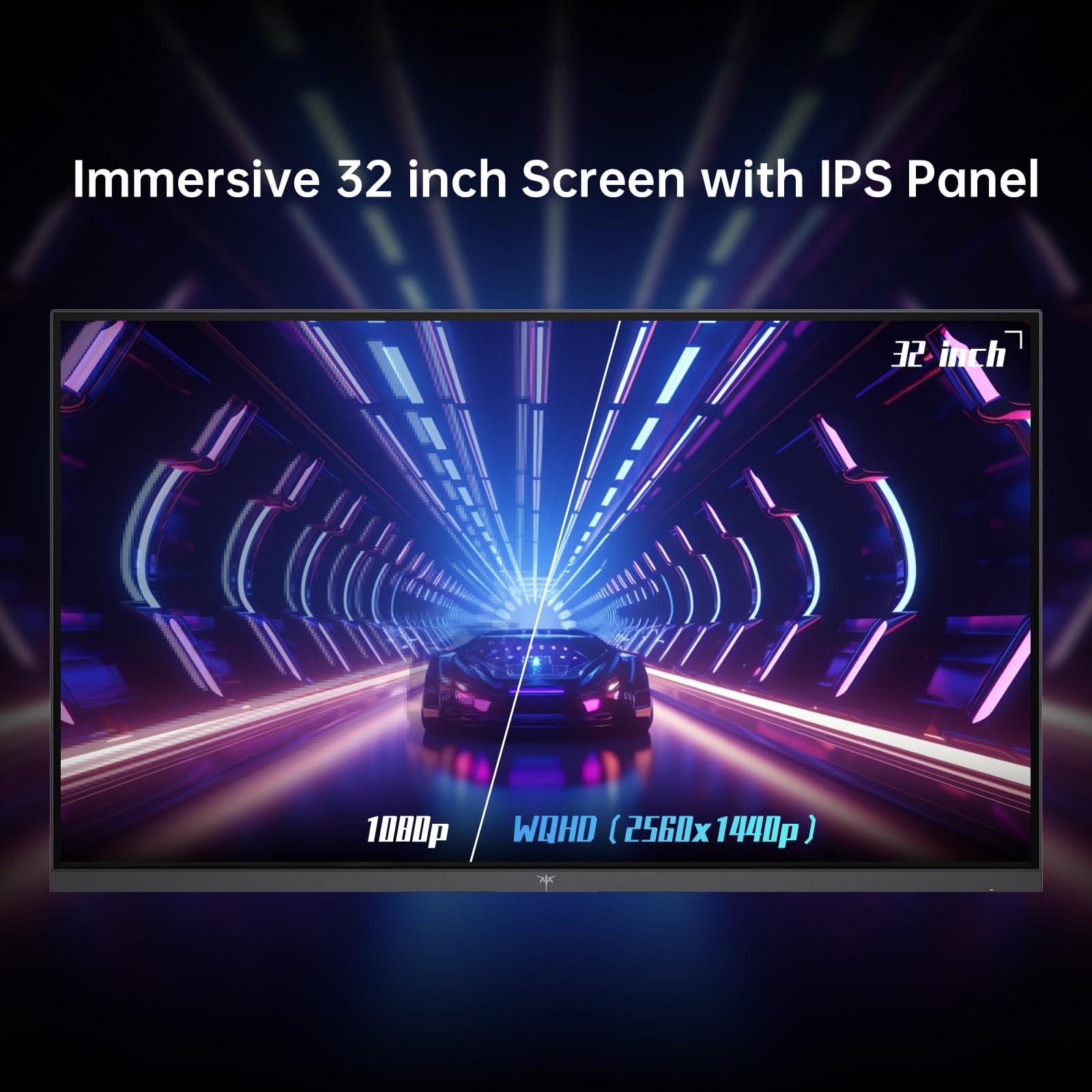 Ktc 32 Inch 2K Monitor, 1440P Ips Computer Monitor, 100Hz Frameless Qhd Pc Monitor For Office & Gaming, Eye Care, G Sync/Freesyn